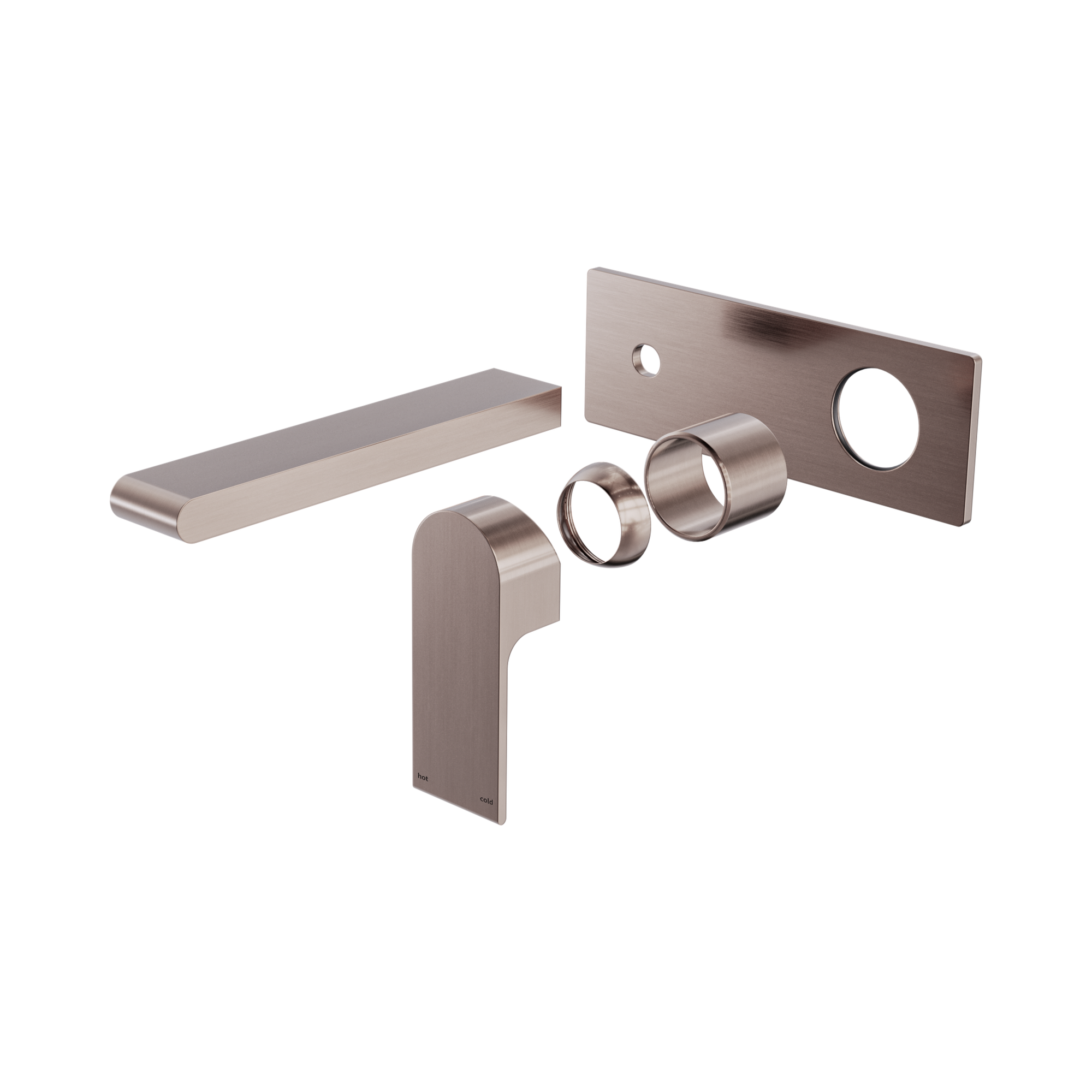 NR321510at BZ Bianca Wall Basin Bath Mixer 187mm Trim Kits Only Brushed Bronze image 1