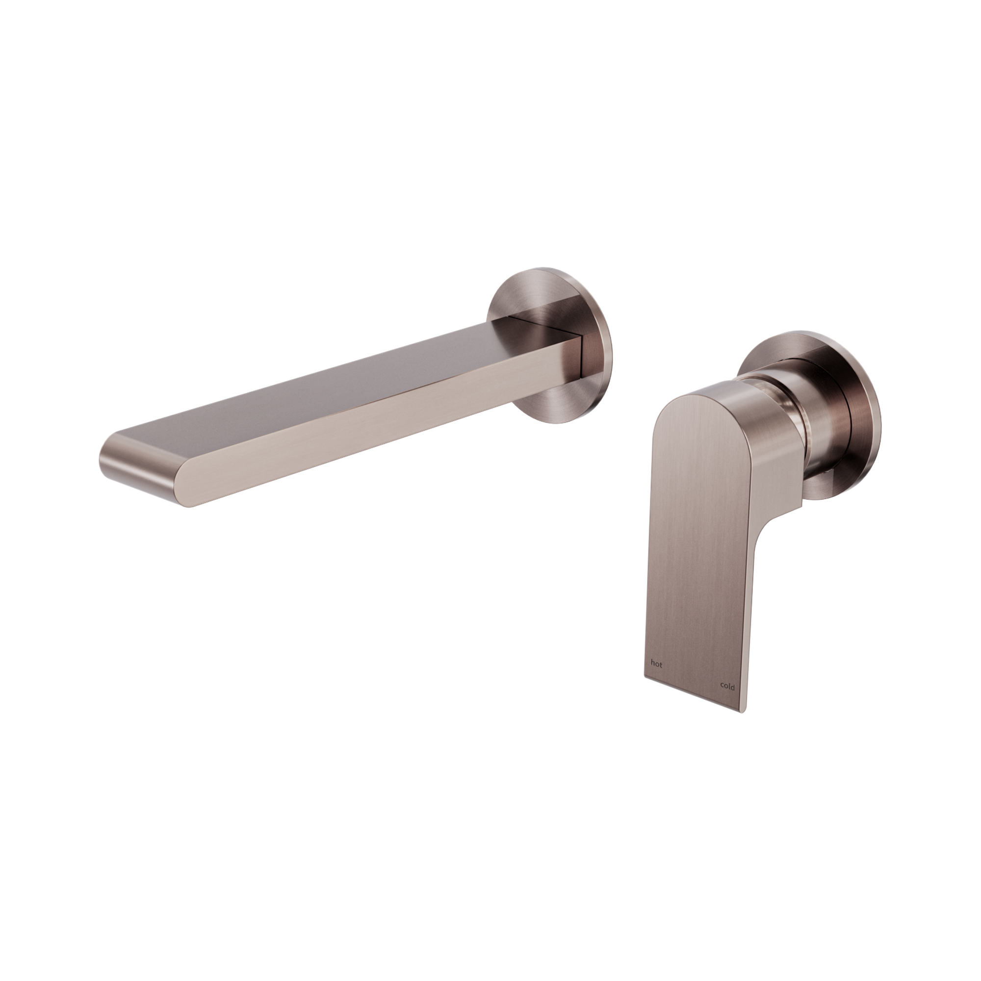 NR321510e BZ Bianca Wall Basin Bath Mixer Separate Back Plate 187mm Brushed Bronze image 1