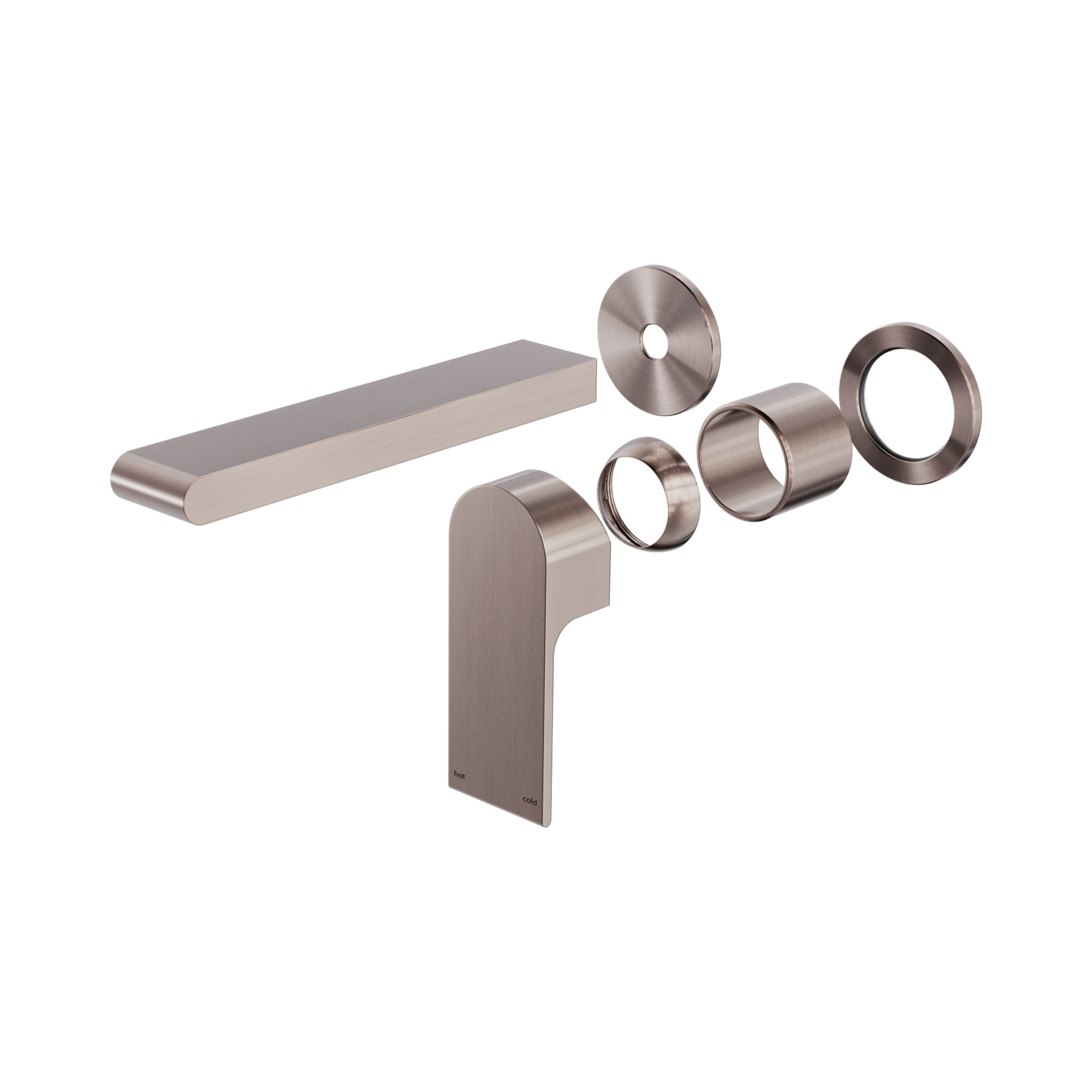 NR321510et BZ Bianca Wall Basin Bath Mixer Separate Back Plate 187mm Trim Kits Only Brushed Bronze image 1