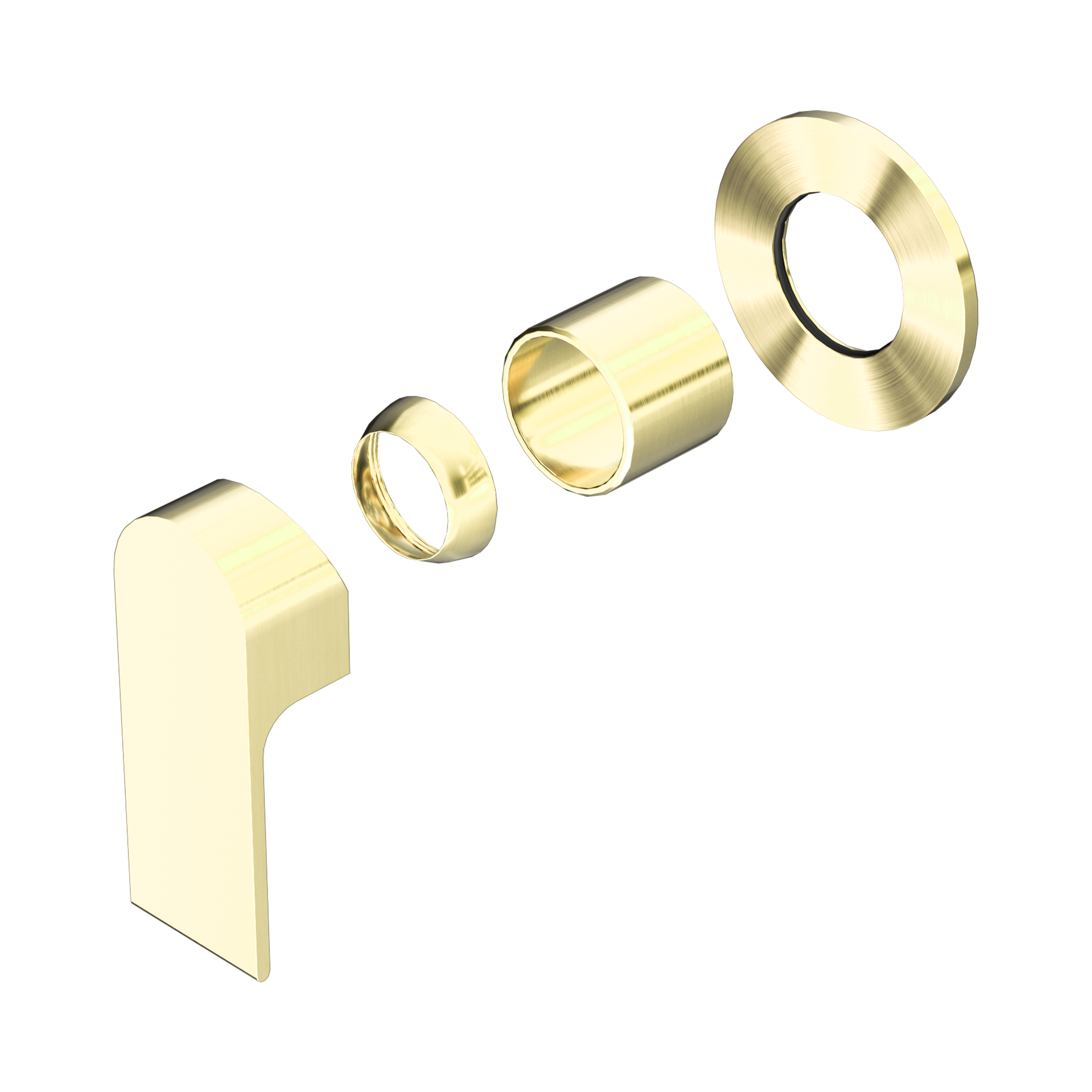 NR321511 DTBG Bianca Shower Mixer 80mm Plate Trim Kits Only Brushed Gold image 1