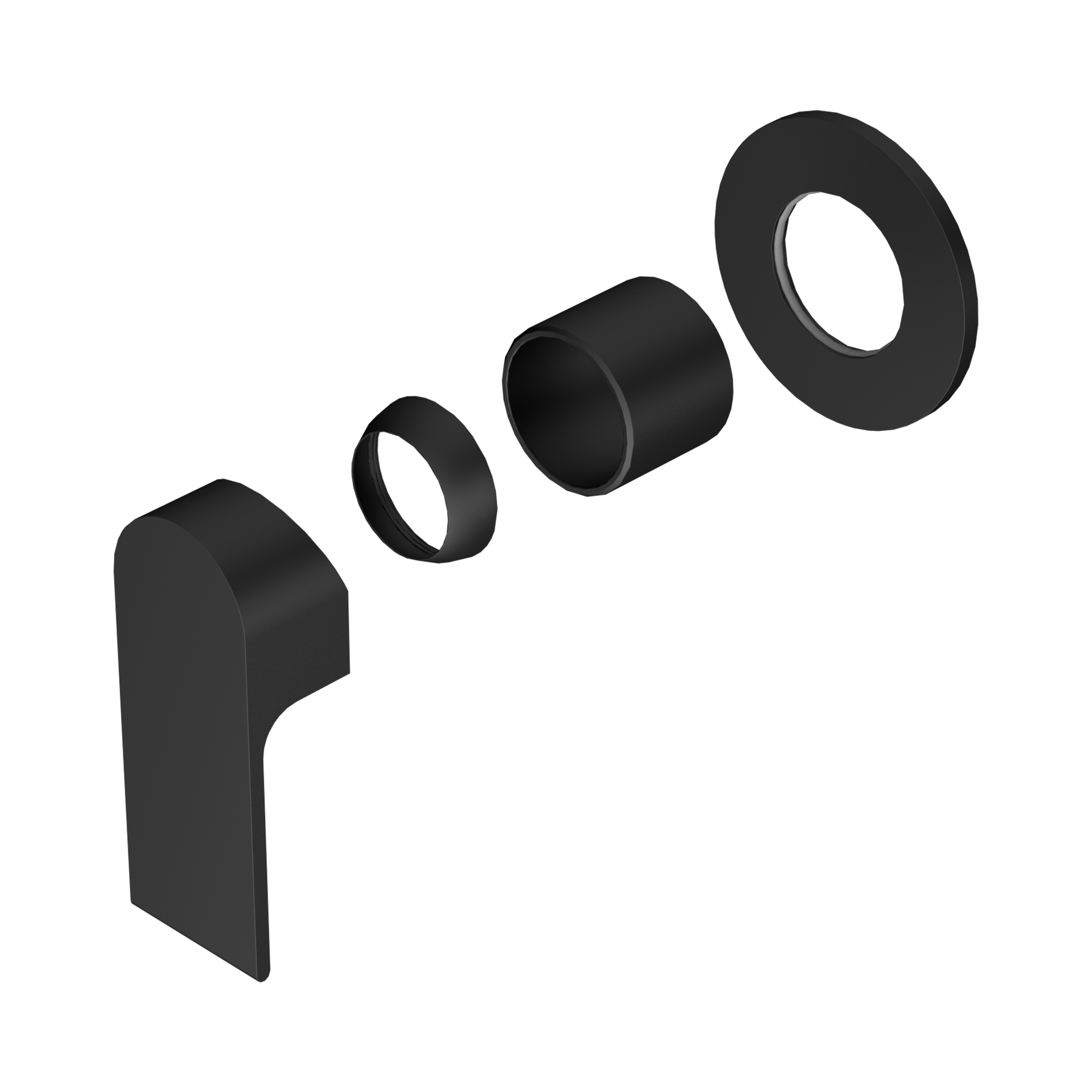 NR321511 DTMB Bianca Shower Mixer 80mm Plate Trim Kits Only Matte Black image 1