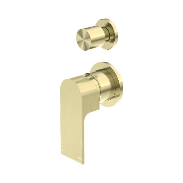 NR321511 GBG Bianca Shower Mixer With Divertor Separate Back Plate Brushed Gold Thumb