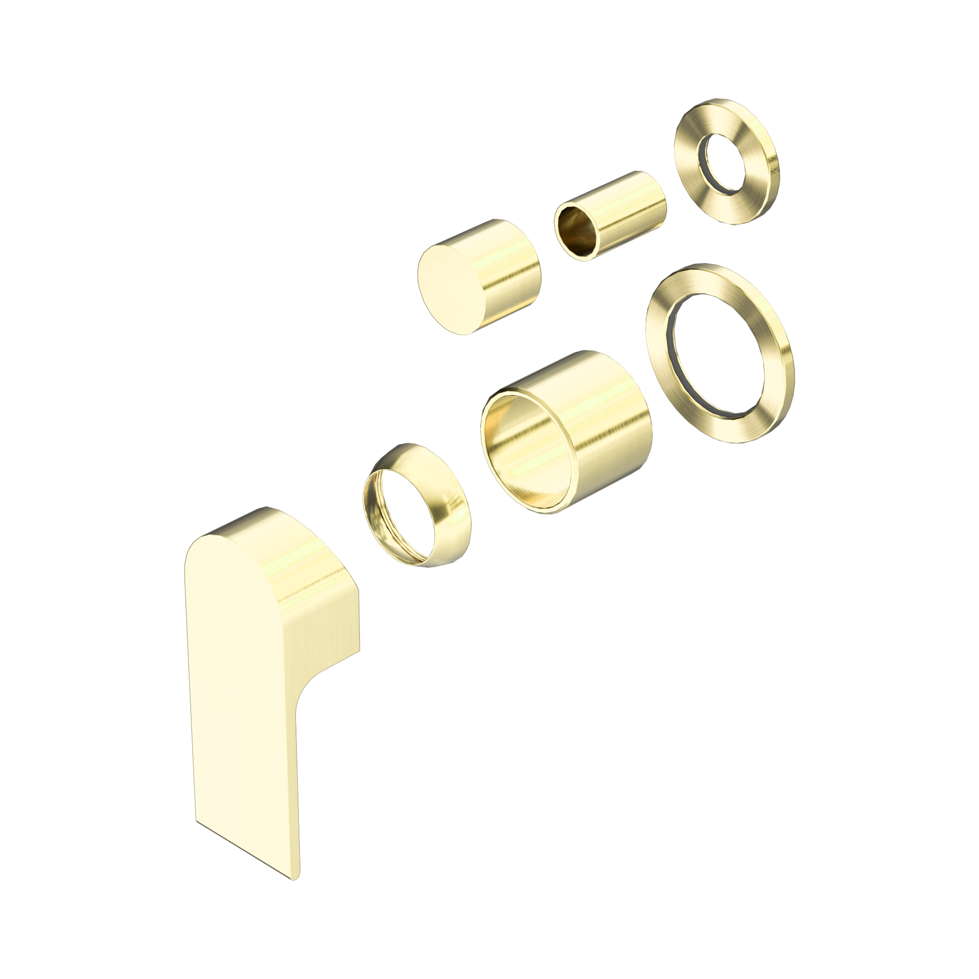 NR321511 GTBG Bianca Shower Mixer With Divertor Separate Back Plate Trim Kits Only Brushed Gold image 1