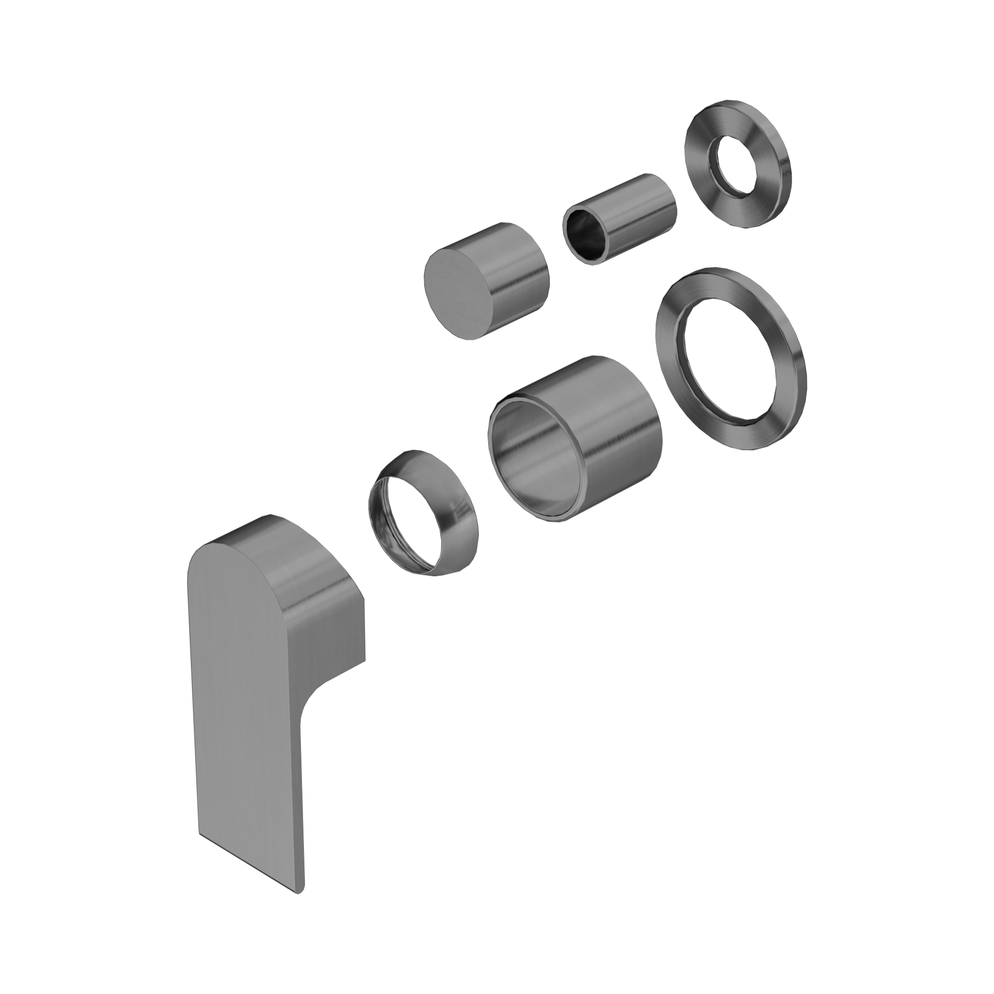 NR321511 GTGM Bianca Shower Mixer With Divertor Separate Back Plate Trim Kits Only Gun Metal image 1