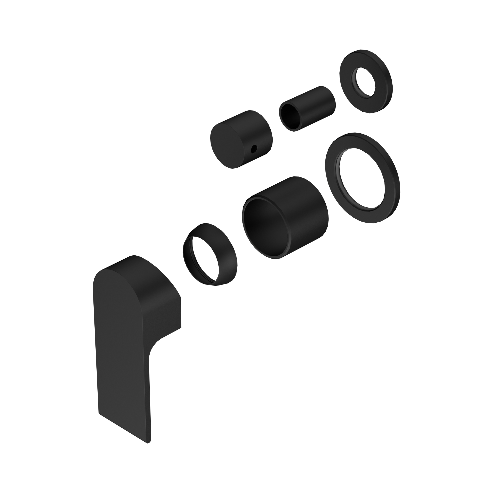 NR321511 GTMB Bianca Shower Mixer With Divertor Separate Back Plate Trim Kits Only Matte Black image 1