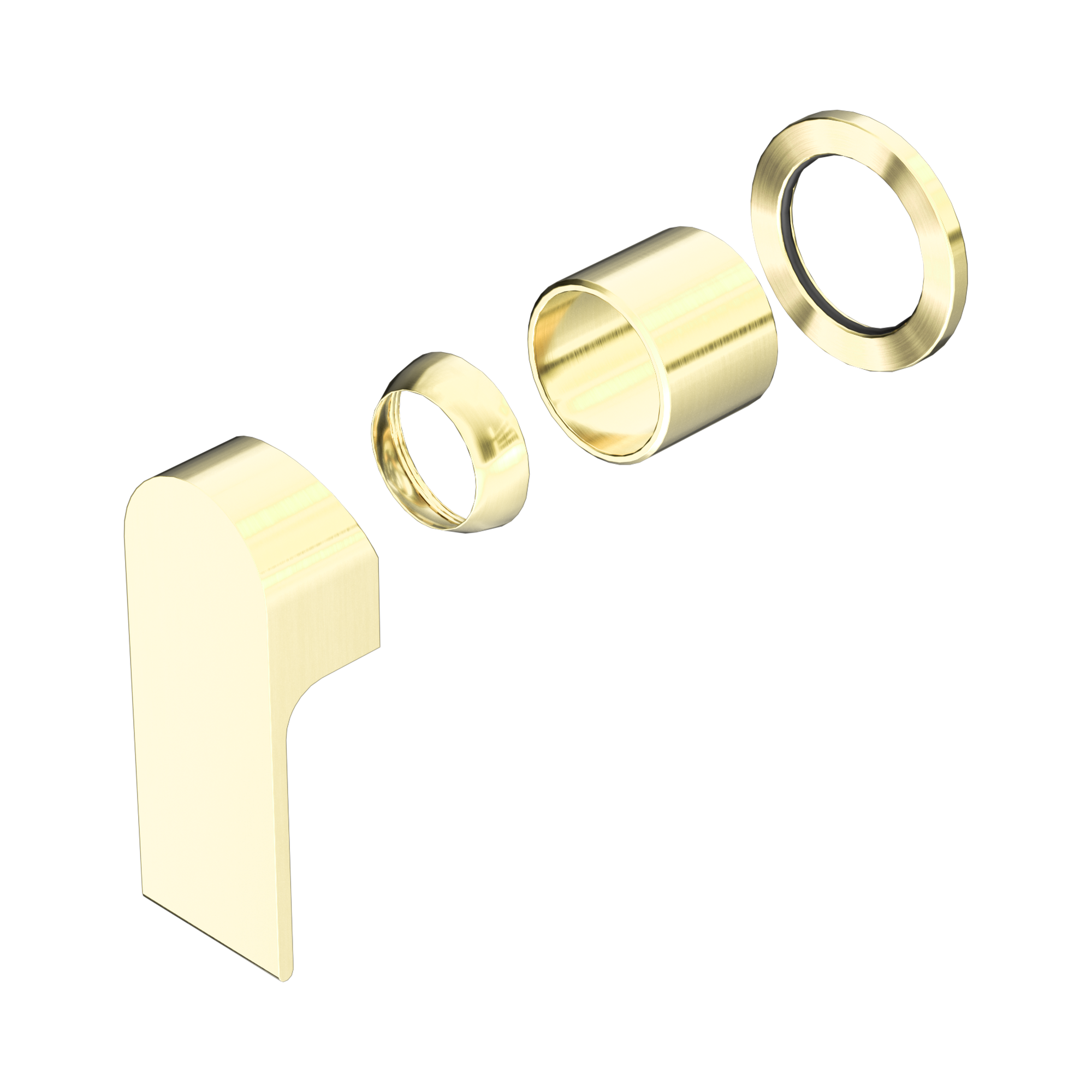 NR321511 HTBG Bianca Shower Mixer 60mm Plate Trim Kits Only Brushed Gold image 1