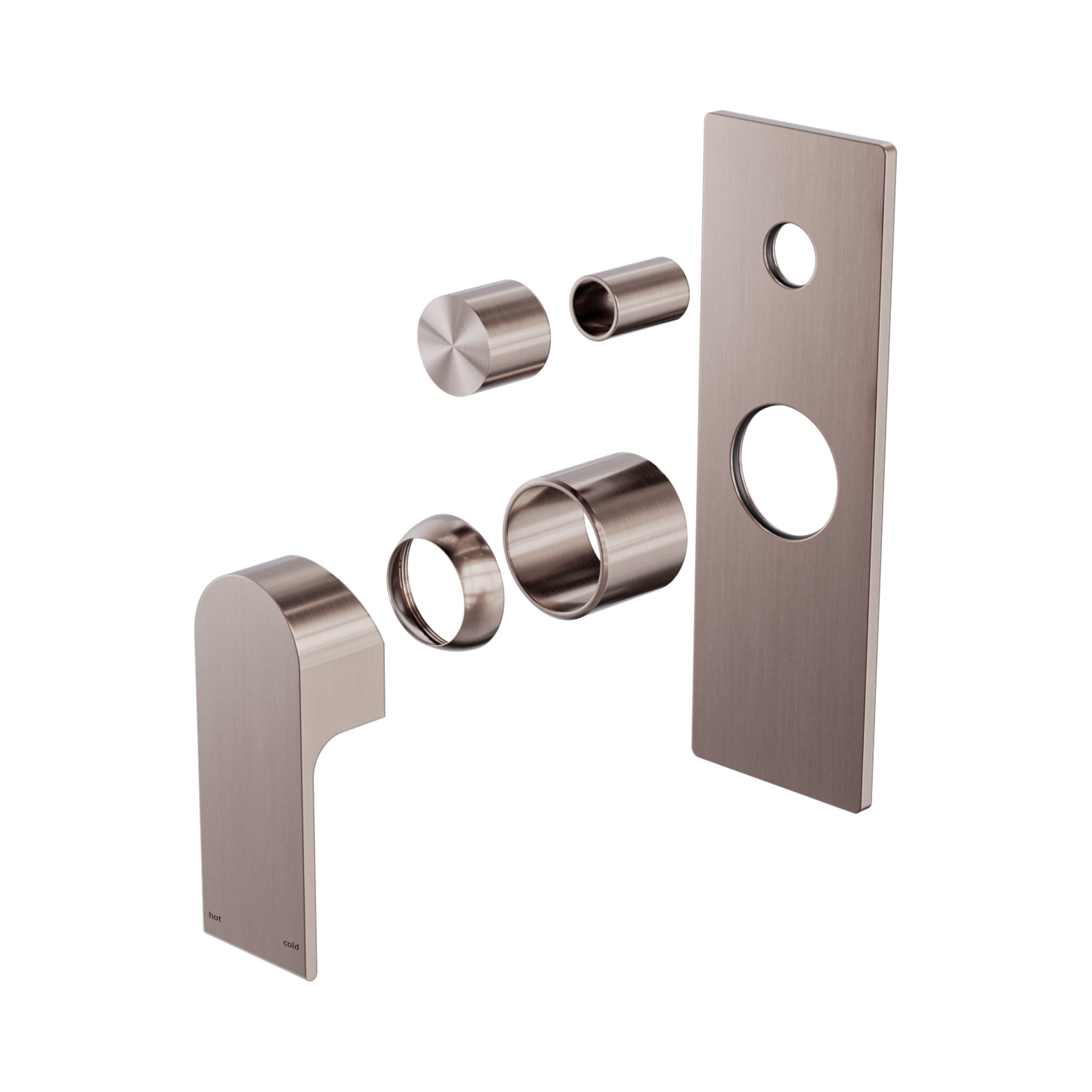 NR321511at BZ Bianca Shower Mixer With Divertor Trim Kits Only Brushed Bronze image 1