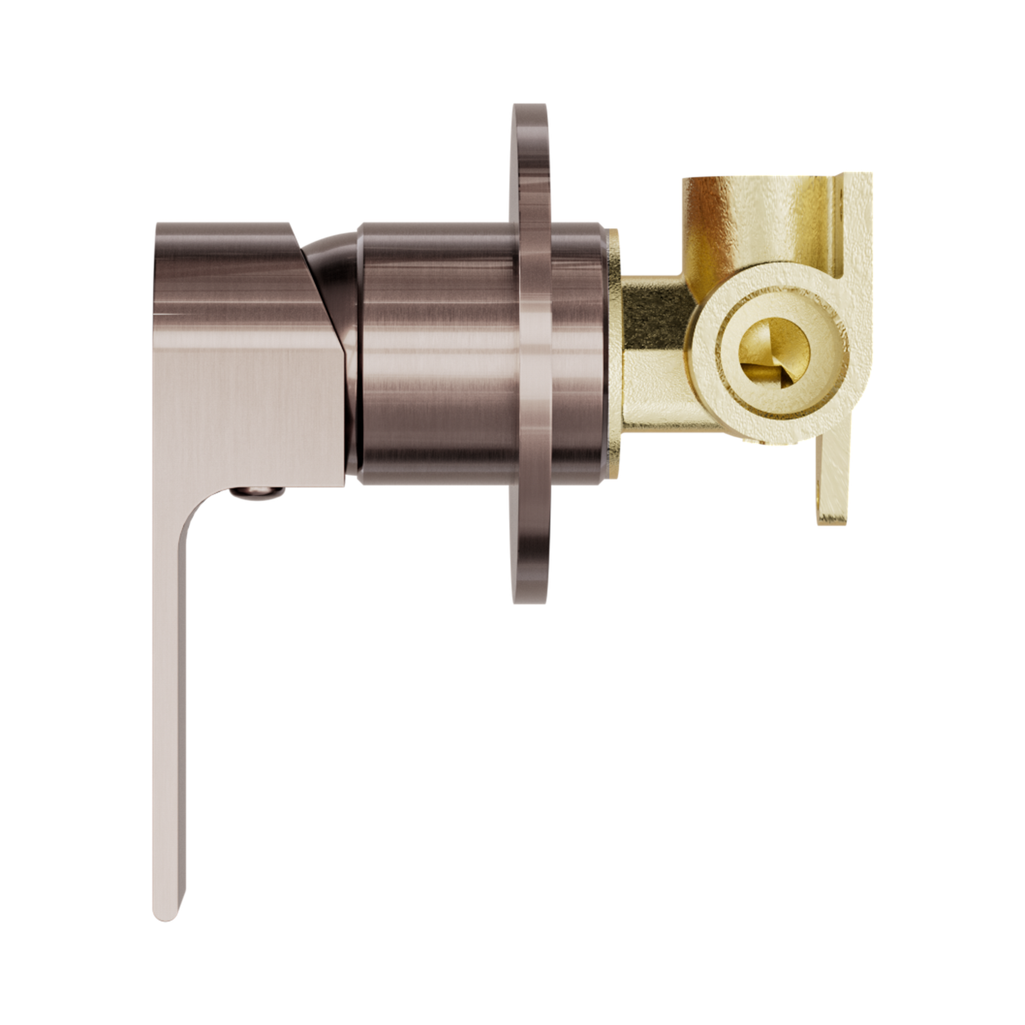 NR321511d BZ Bianca Shower Mixer 80mm Plate Brushed Bronze image 3