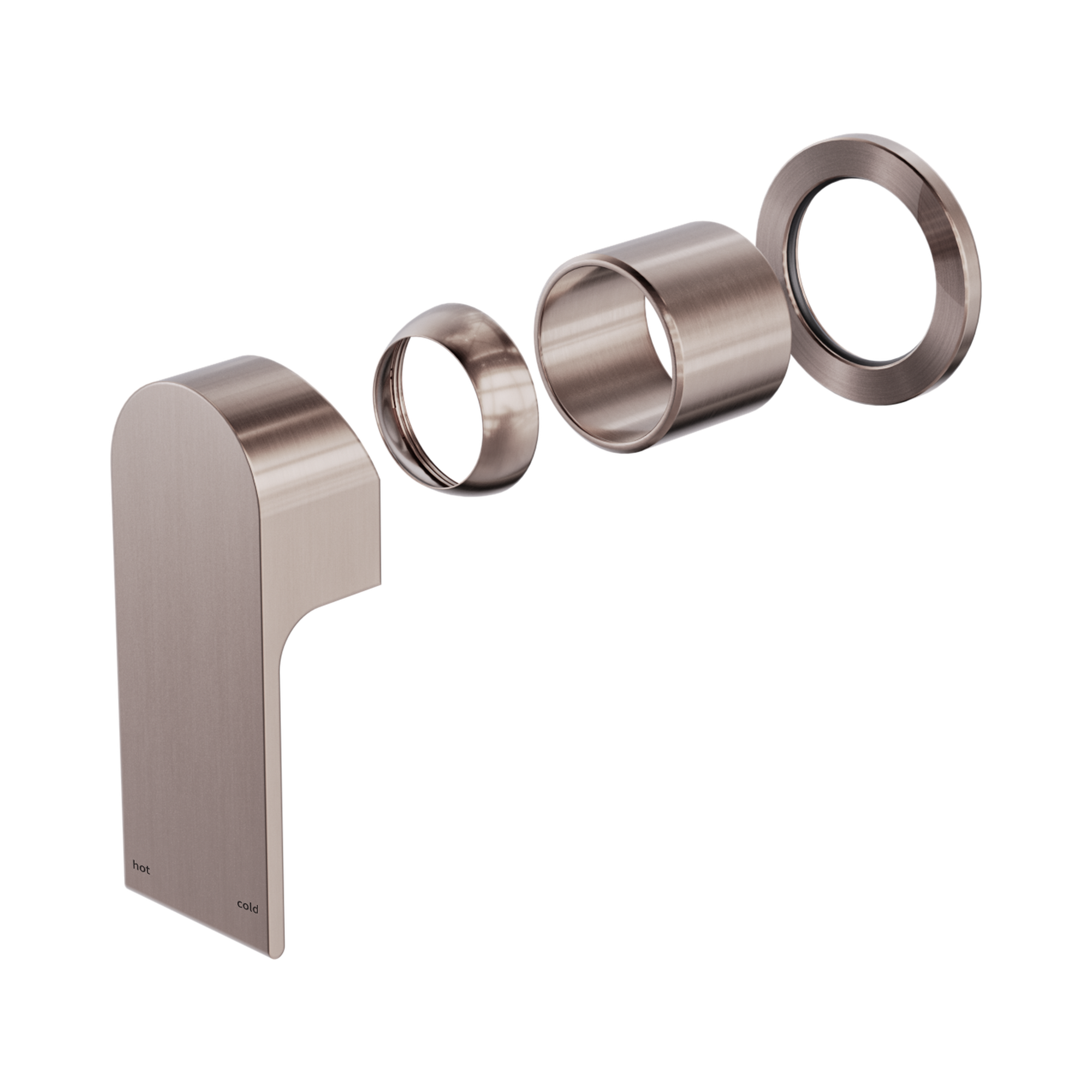 NR321511ht BZ Bianca Shower Mixer 60mm Plate Trim Kits Only Brushed Bronze image 1