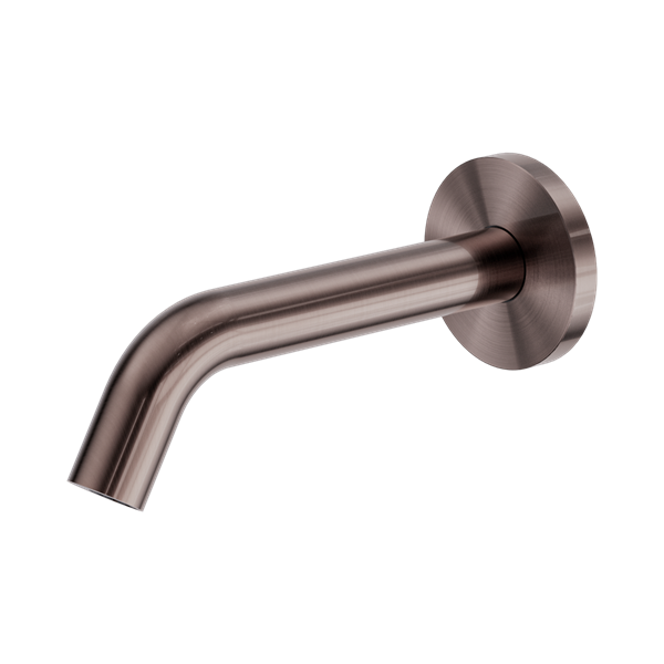 NR405 BZ Mecca Wall Mount Sensor Tap 80mm Plate Brushed Bronze Thumb
