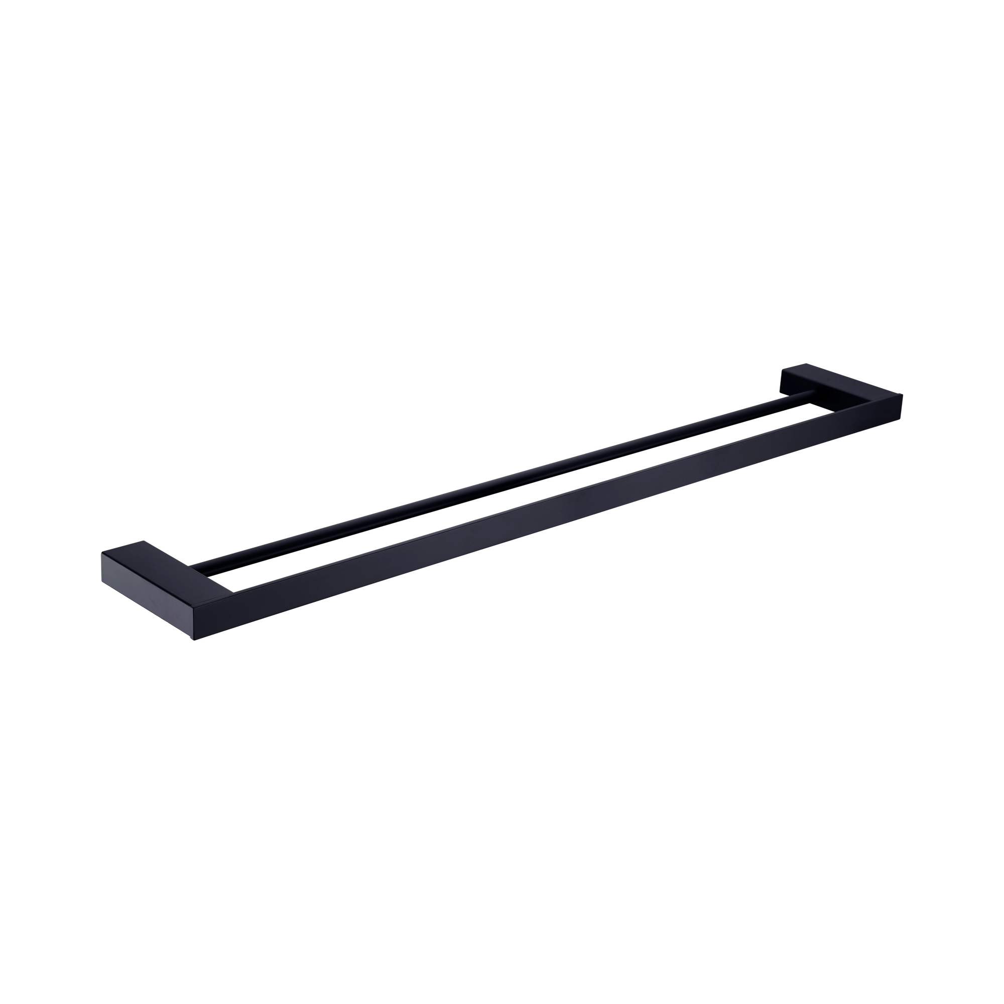 NR4624d MB Celia Double Towel Rail 600mm Matte Black image 1