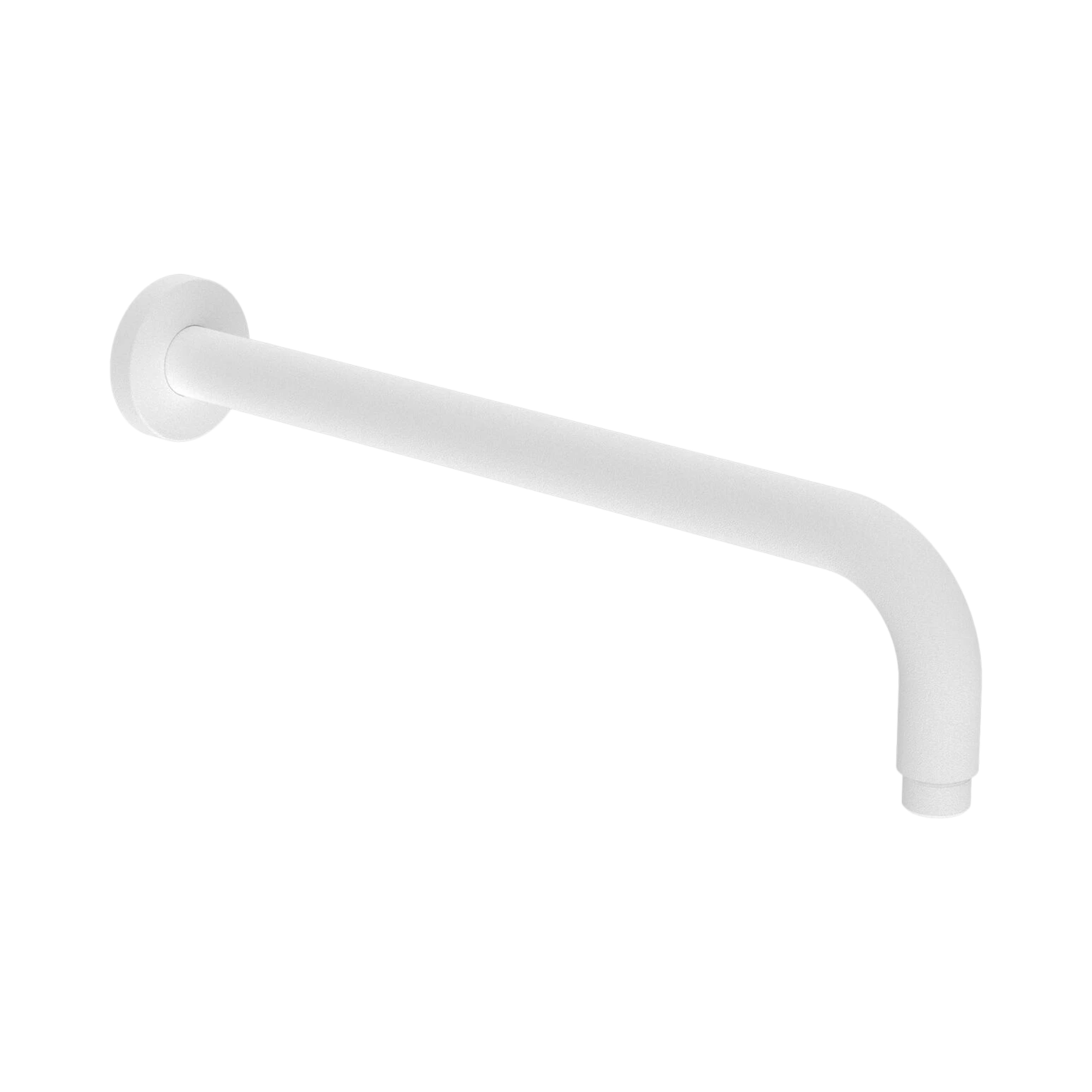 NR502 MW Round Shower Arm 330mm Length Matte White image 1