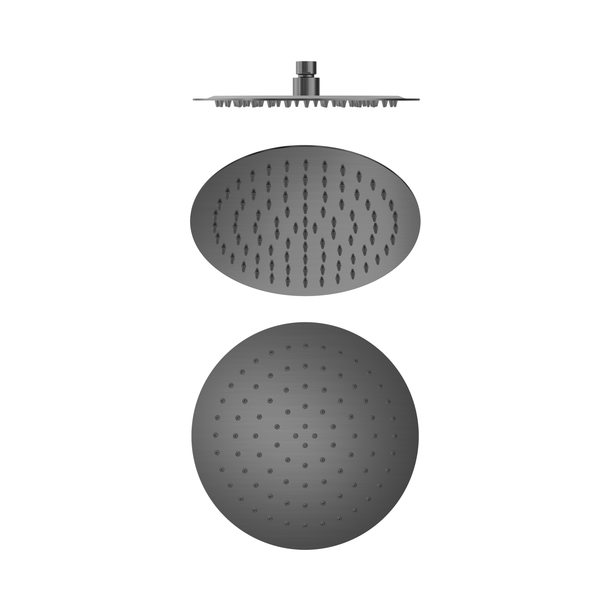 NR507036 GM 250mm Round Stainless Steel Shower Head 4 Star Rating Gun Metal image 1