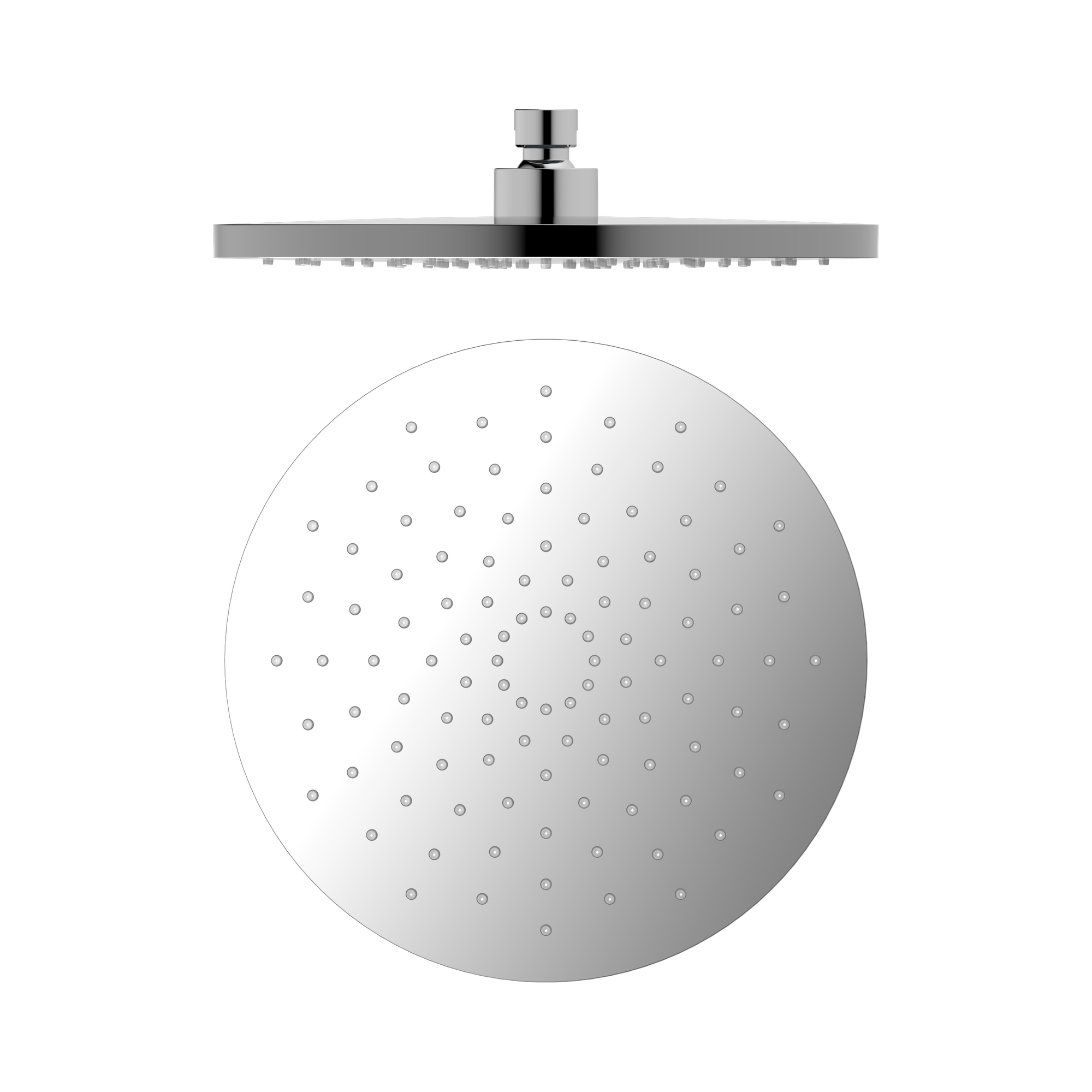 NR508088 CH 250mm ABS Round Shower Head Chrome image 1