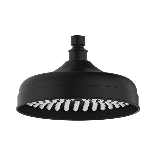 NR508094 MB York 200mm Shower Head Matte Black Thumb