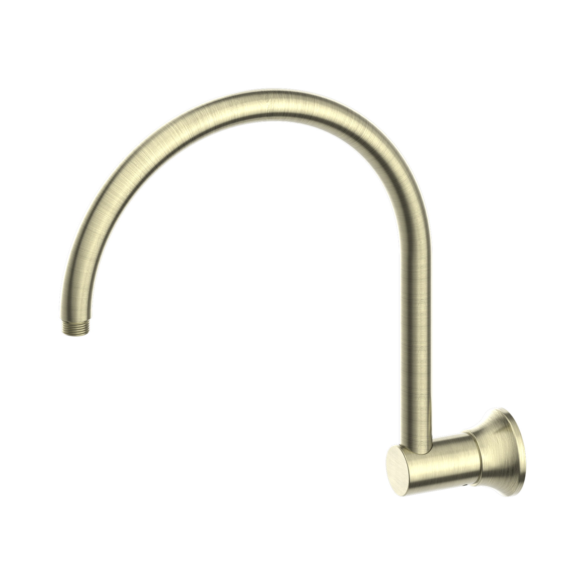 NR508 AB York Shower Arm Aged Brass image 1