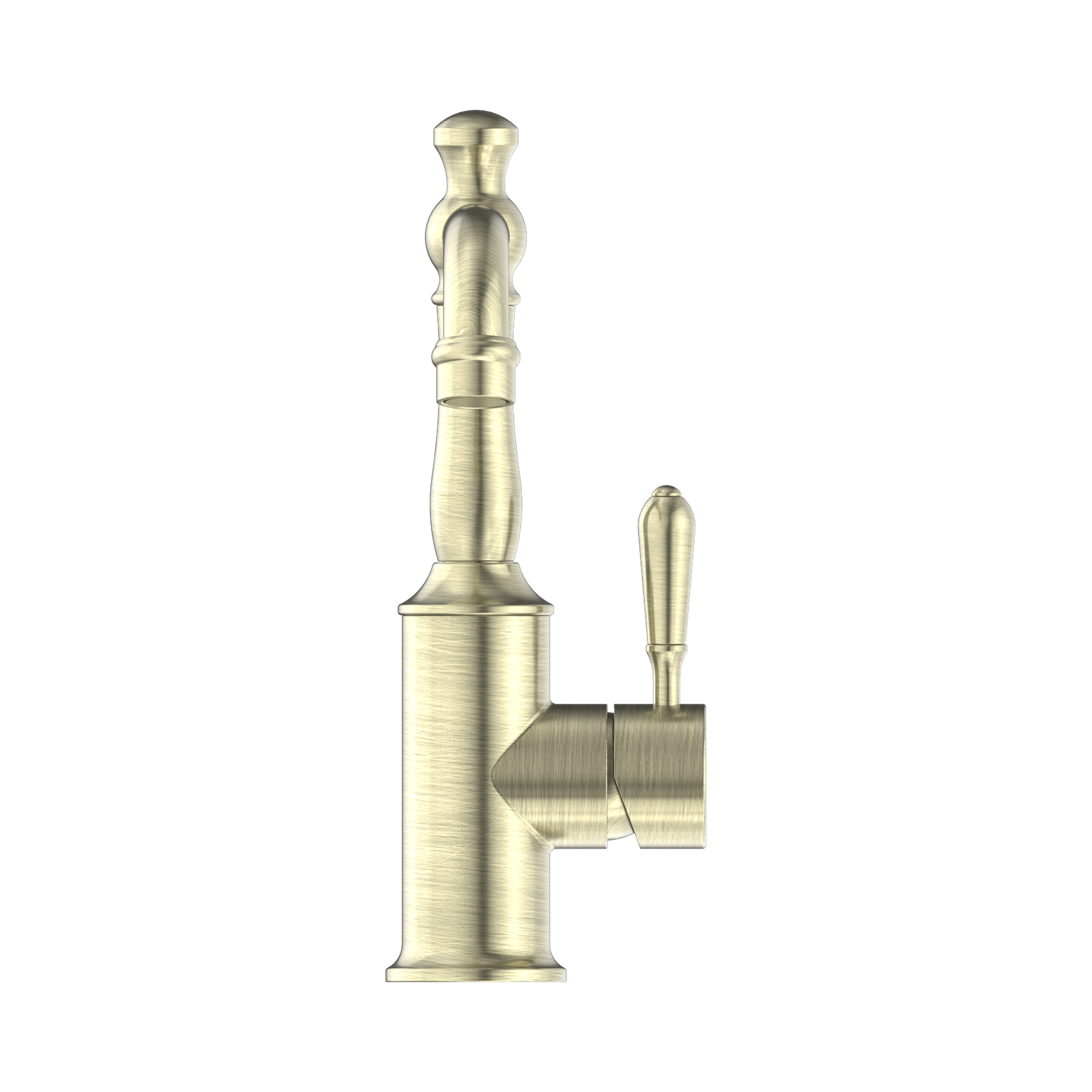 NR69210102 AB York Basin Mixer With Metal Lever Aged Brass image 2
