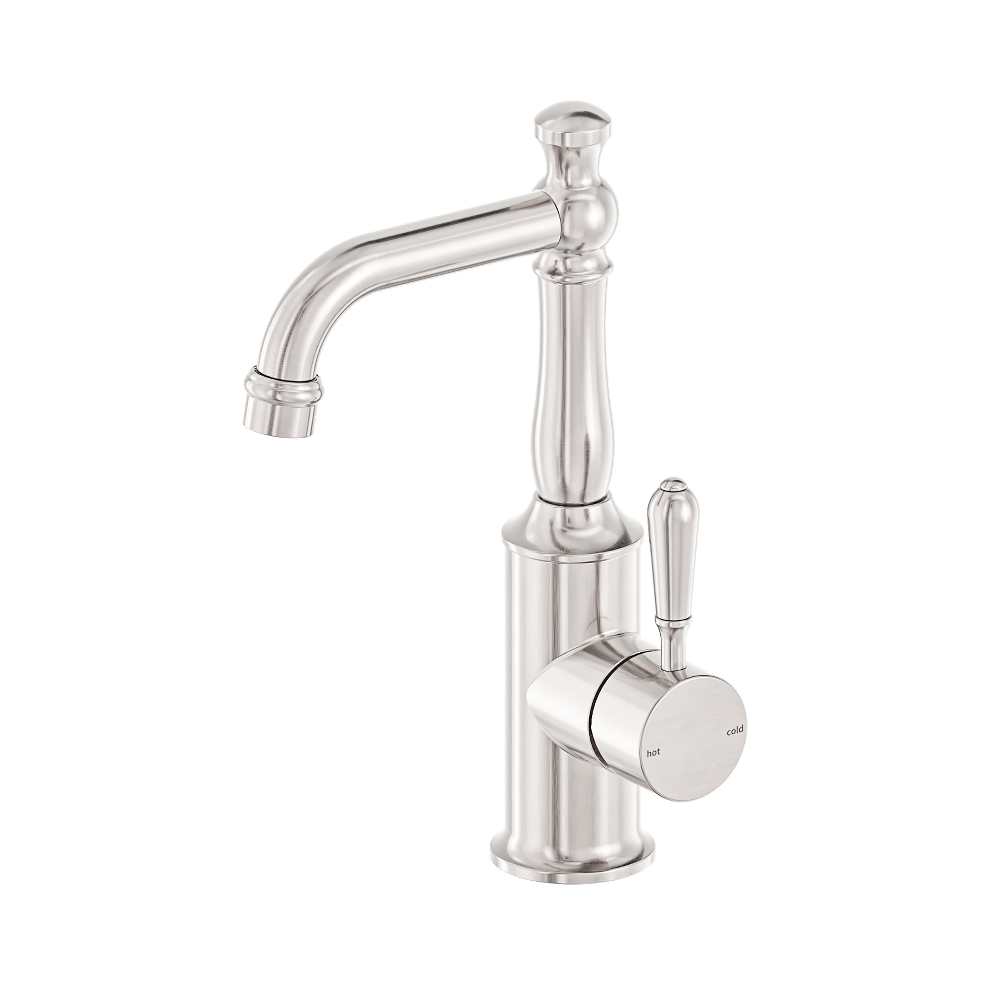 NR69210102 BN York Basin Mixer With Metal Lever Brushed Nickel image 1