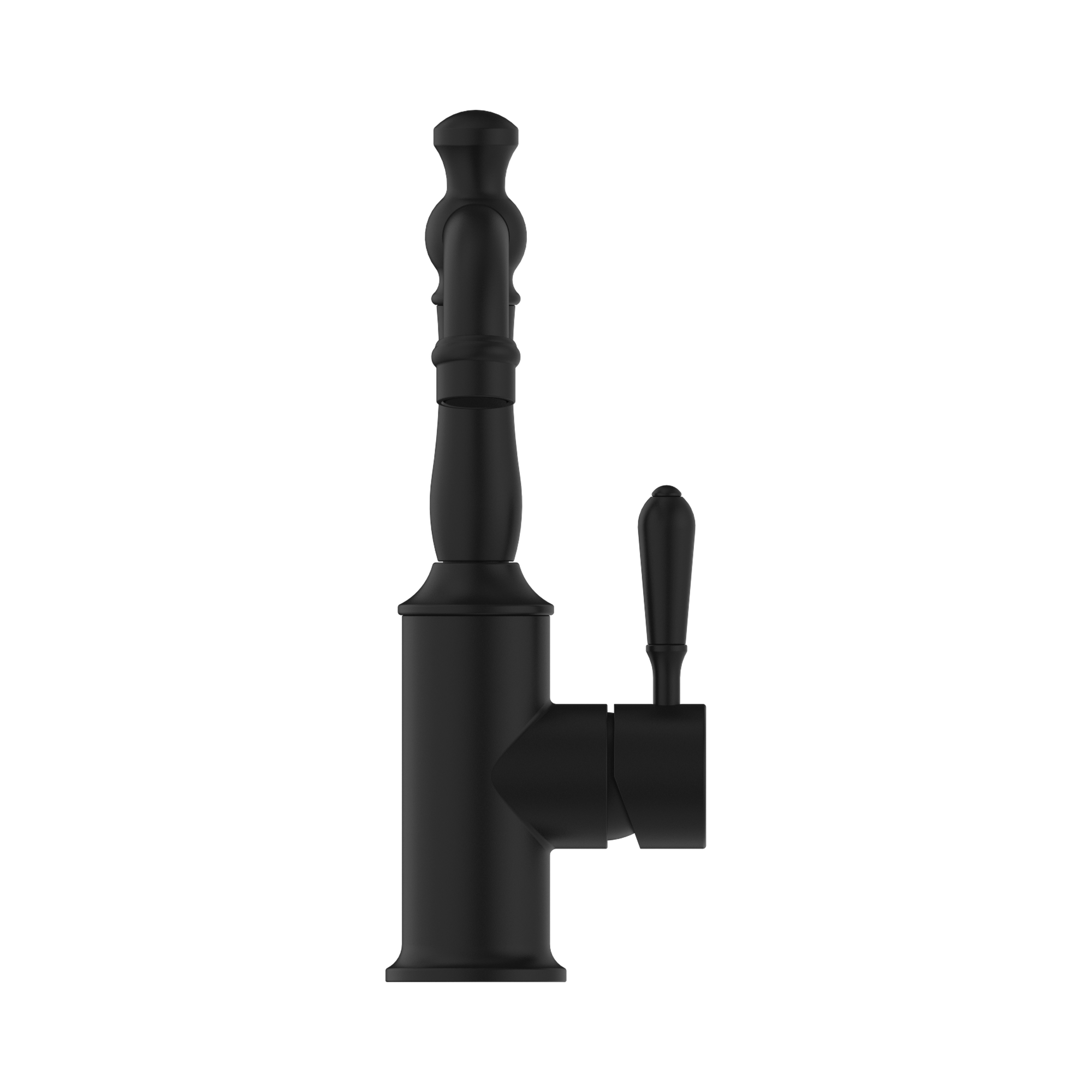 NR69210102 MB York Basin Mixer With Metal Lever Matte Black image 2