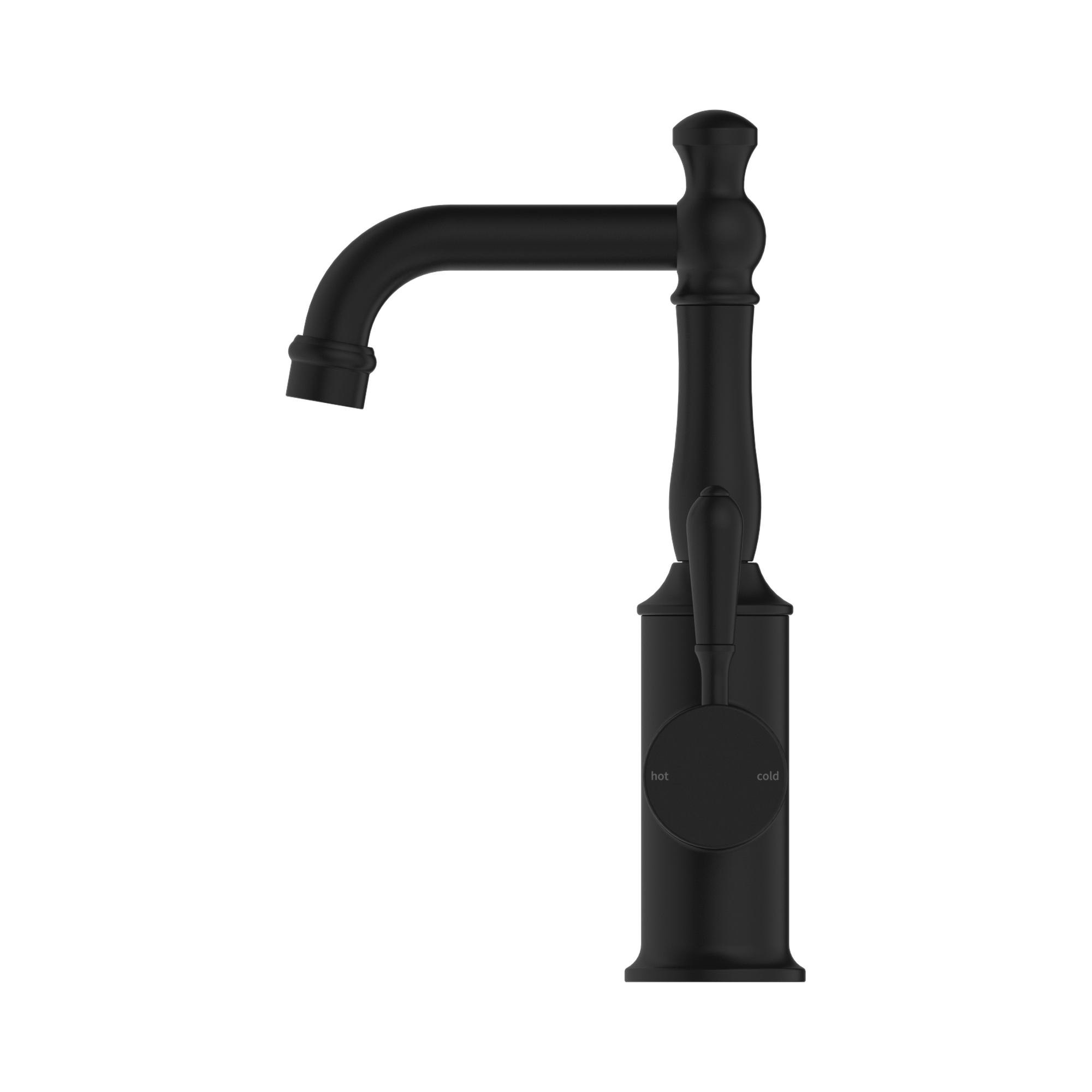 NR69210102 MB York Basin Mixer With Metal Lever Matte Black image 3