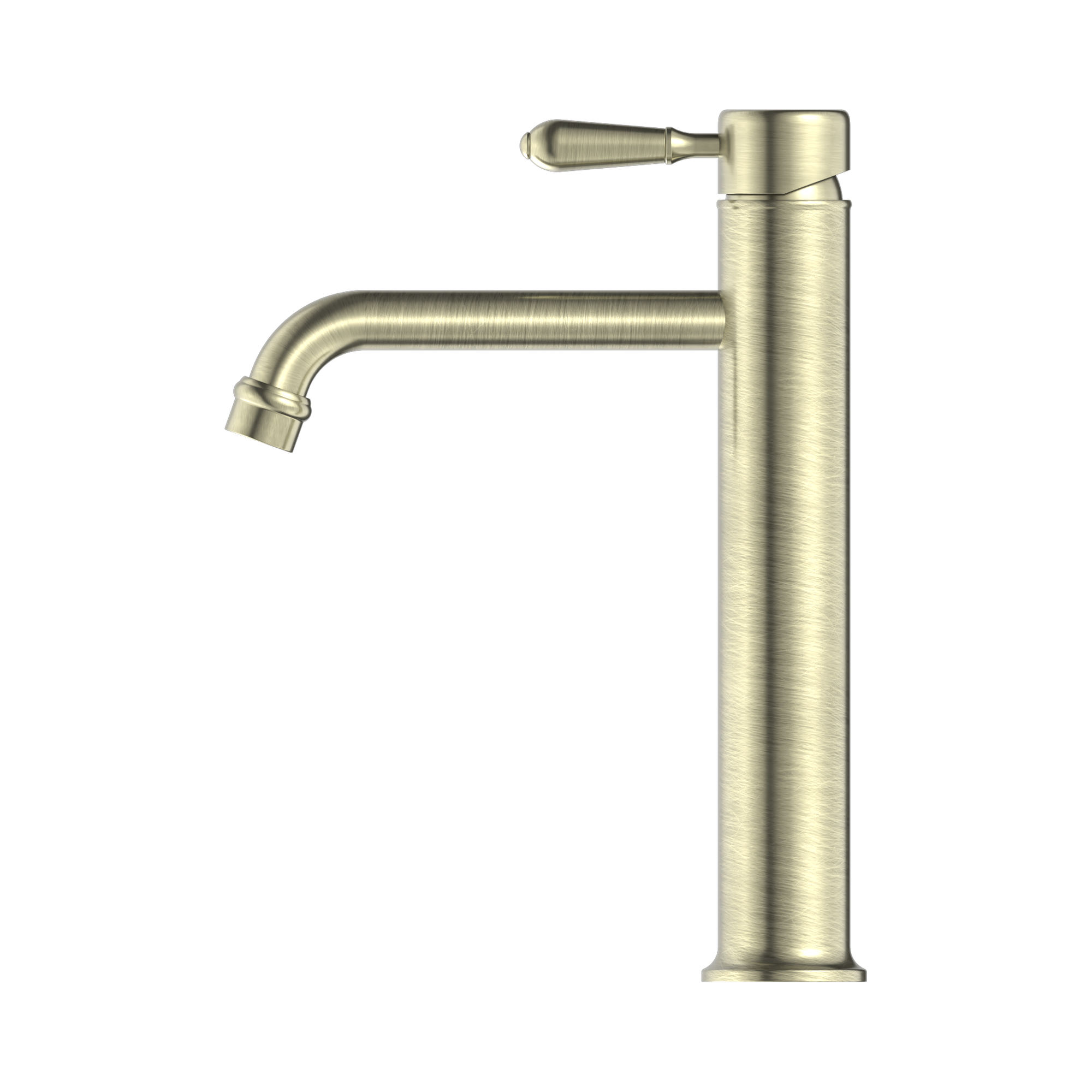 NR692101a02 AB York Straight Tall Basin Mixer With Metal Lever Aged Brass image 3