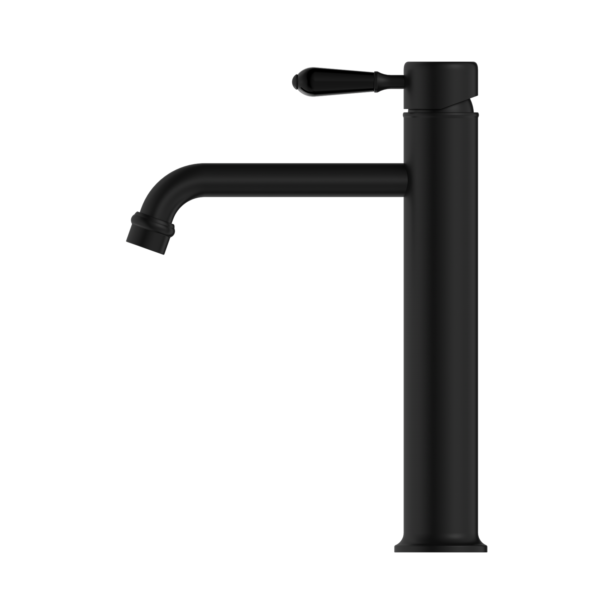 NR692101a02 MB York Straight Tall Basin Mixer With Metal Lever Matte Black image 3