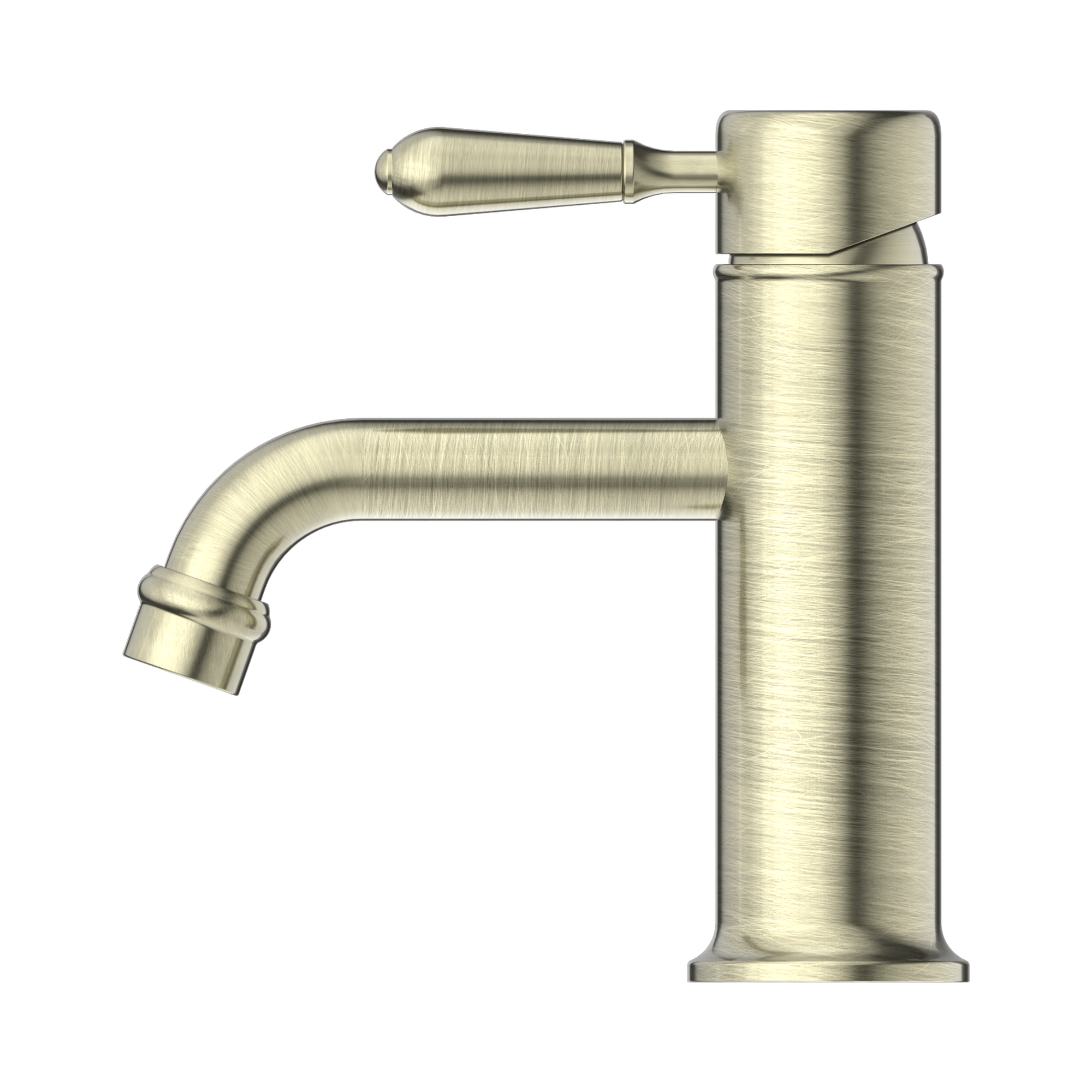 NR692101b02 AB York Straight Basin Mixer With Metal Lever Aged Brass image 2