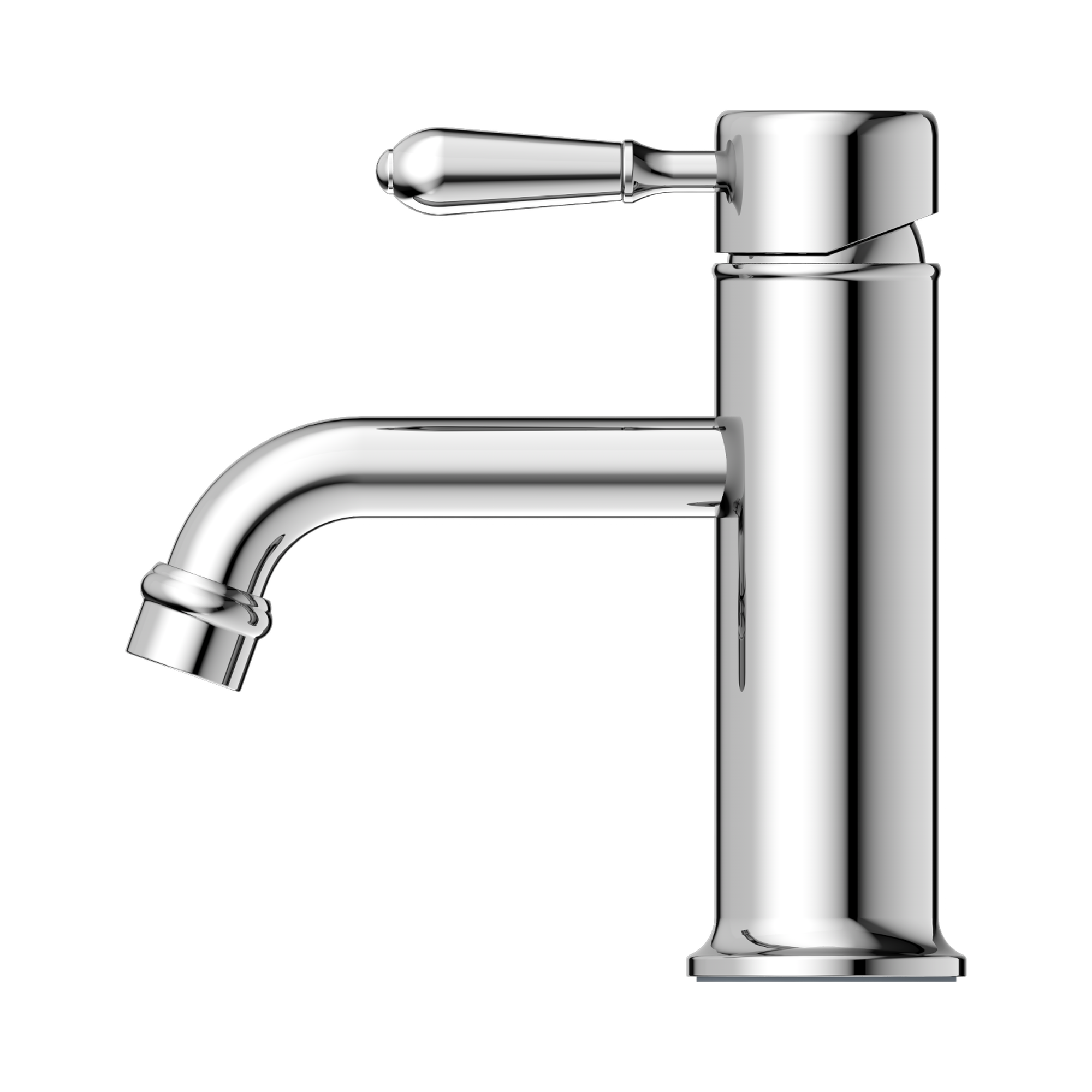 NR692101b02 CH York Straight Basin Mixer With Metal Lever Chrome image 2