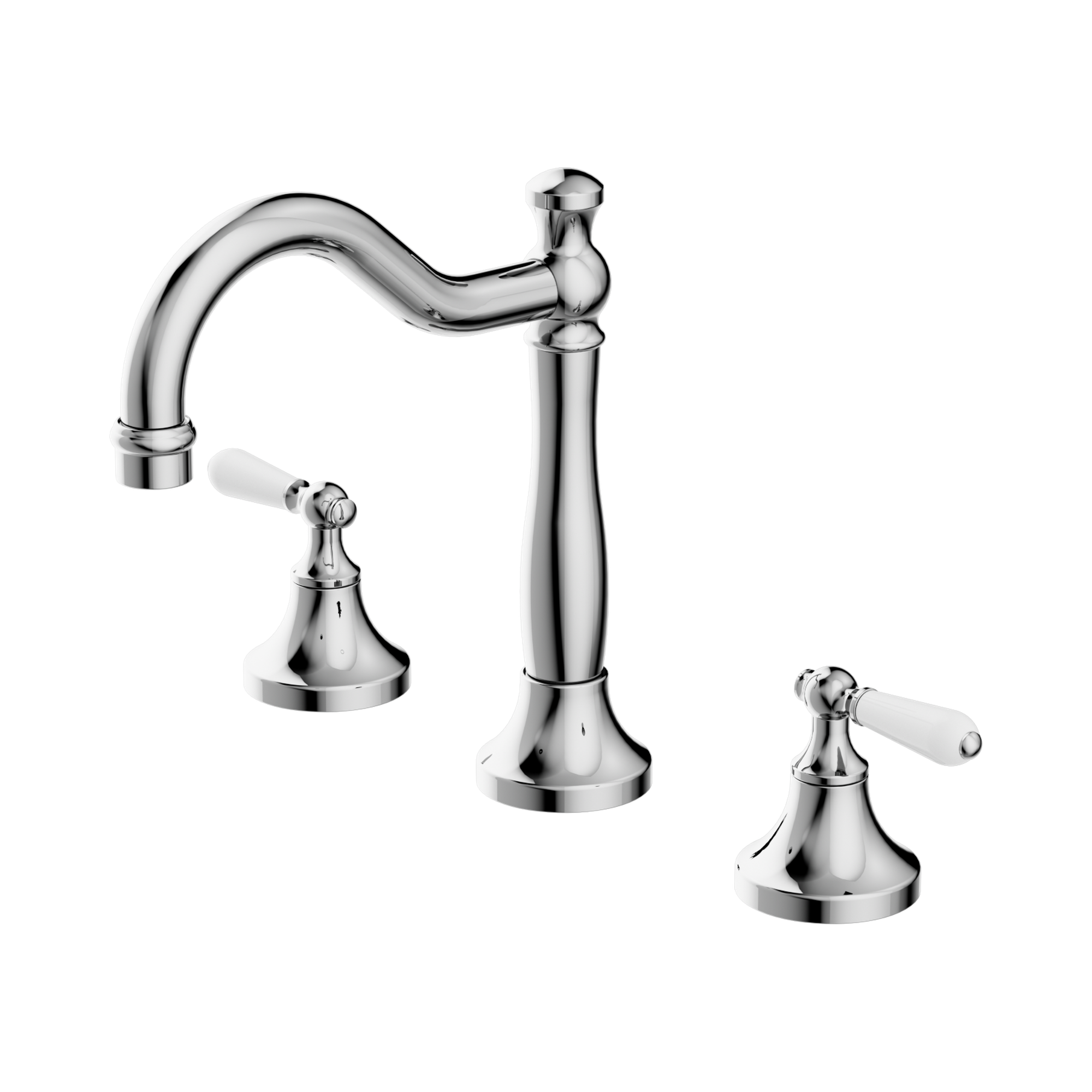 NR692102a01 CH York Basin Set With White Porcelain Lever Chrome image 1