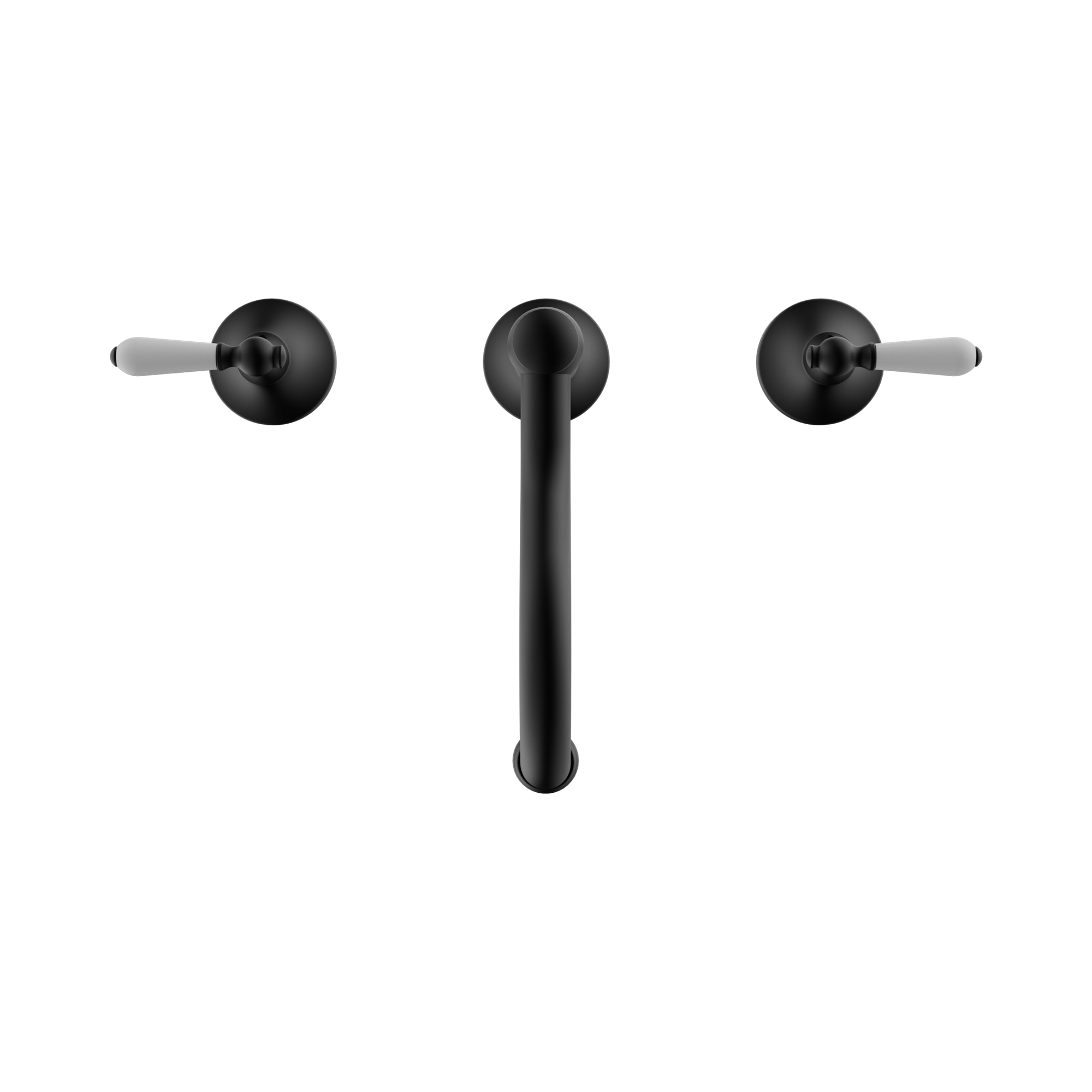 NR692102a01 MB York Basin Set With White Porcelain Lever Matte Black image 2