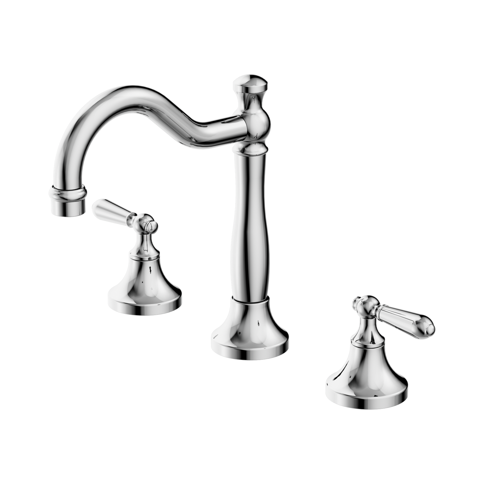 NR692102a02 CH York Basin Set With Metal Lever Chrome image 1