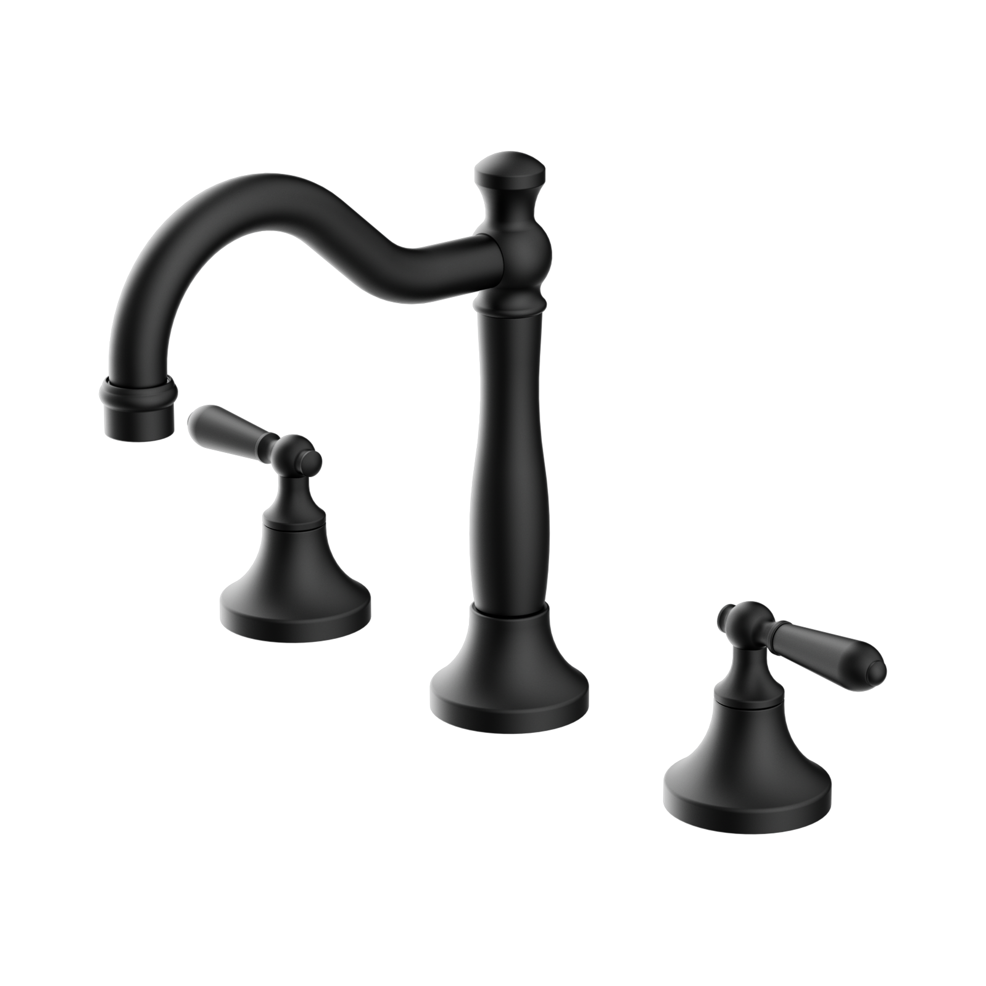 NR692102a02 MB York Basin Set With Metal Lever Matte Black image 1