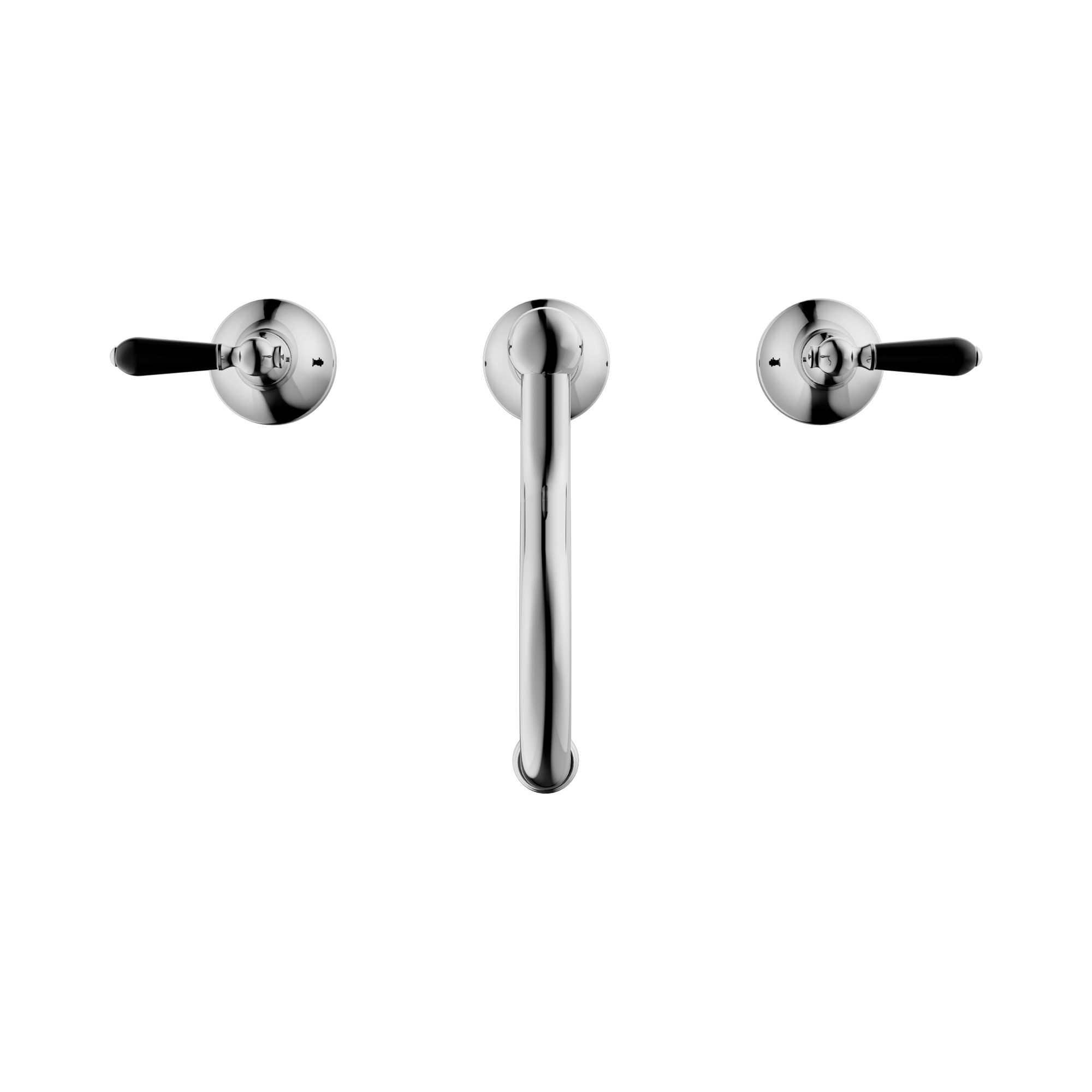 NR692102a03 CH York Basin Set With Black Porcelain Lever Chrome image 2