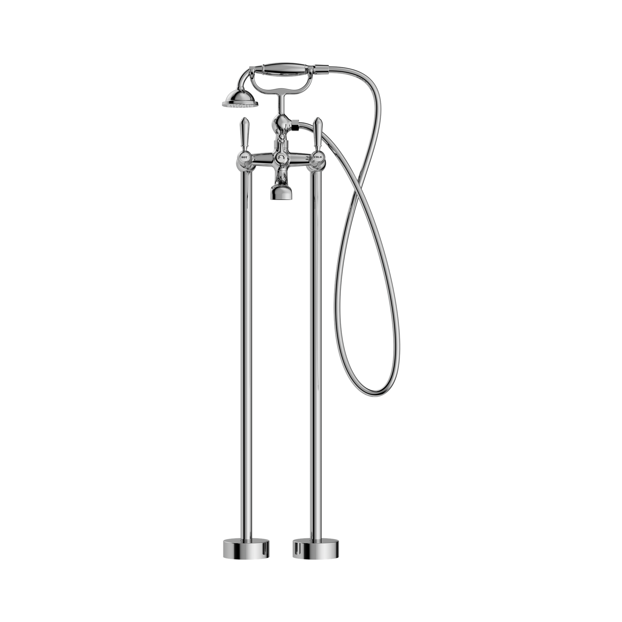 NR692103a02 CH York Freestanding Bath Set With Metal Hand Shower Chrome image 2