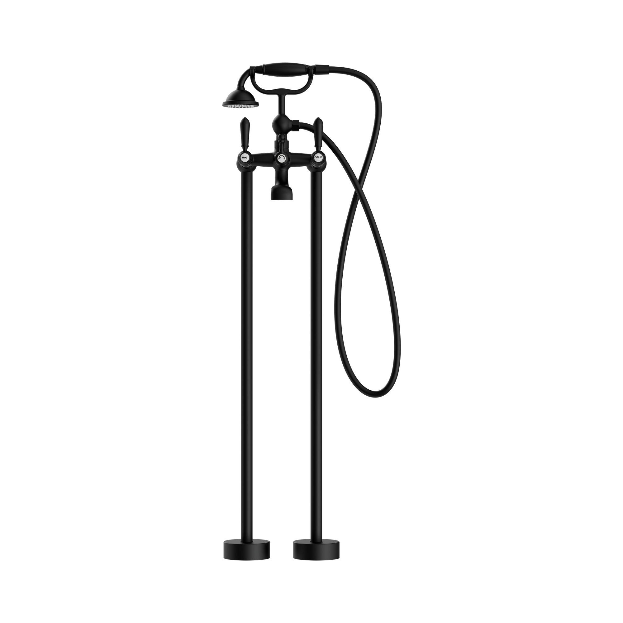 NR692103a02 MB York Freestanding Bath Set With Metal Hand Shower Matte Black image 2