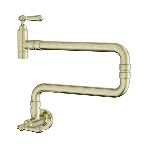 NR692103c AB York Wall Mounted Pot Filler Aged Brass Thumb