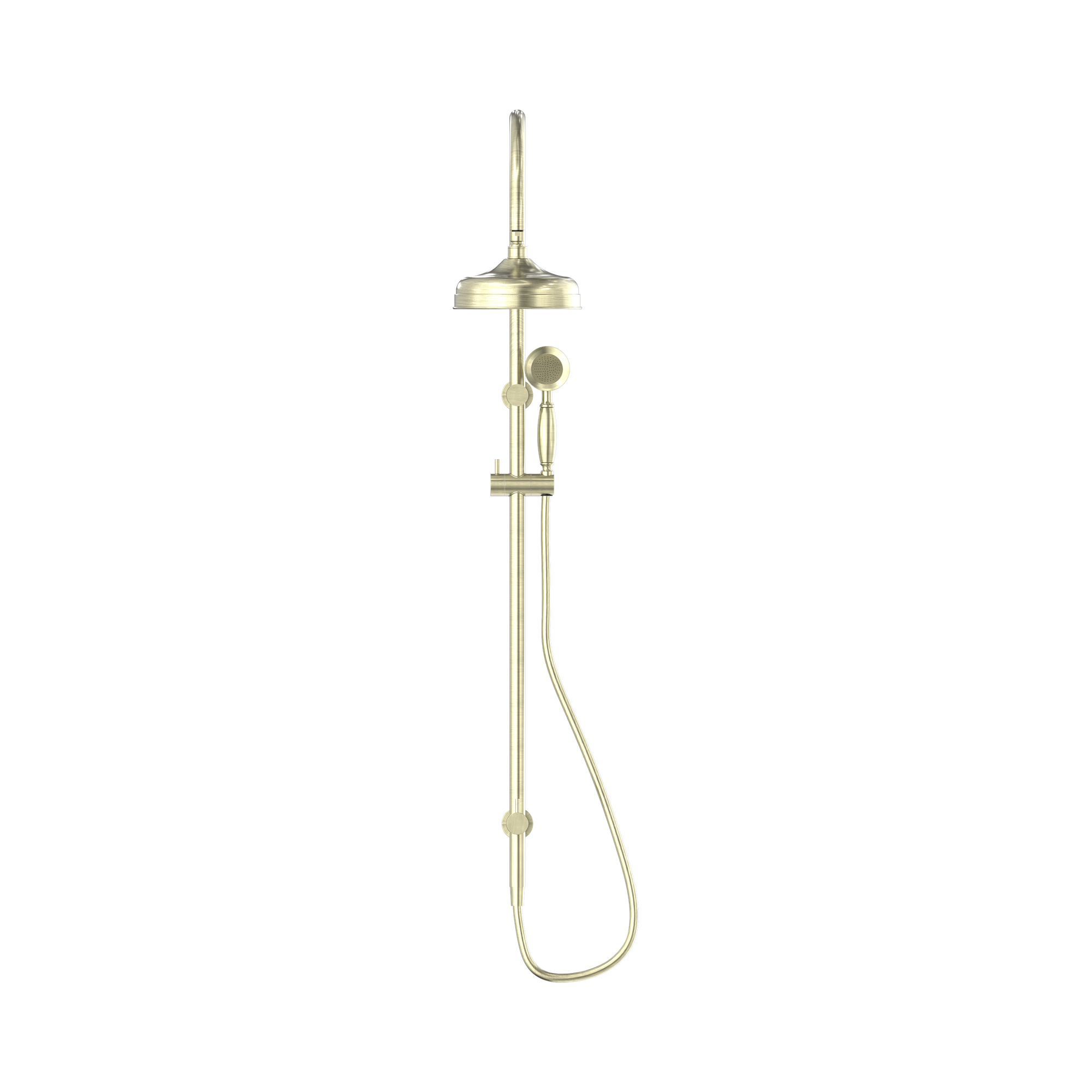 NR69210502 AB York Twin Shower With Metal Hand Shower Aged Brass image 2