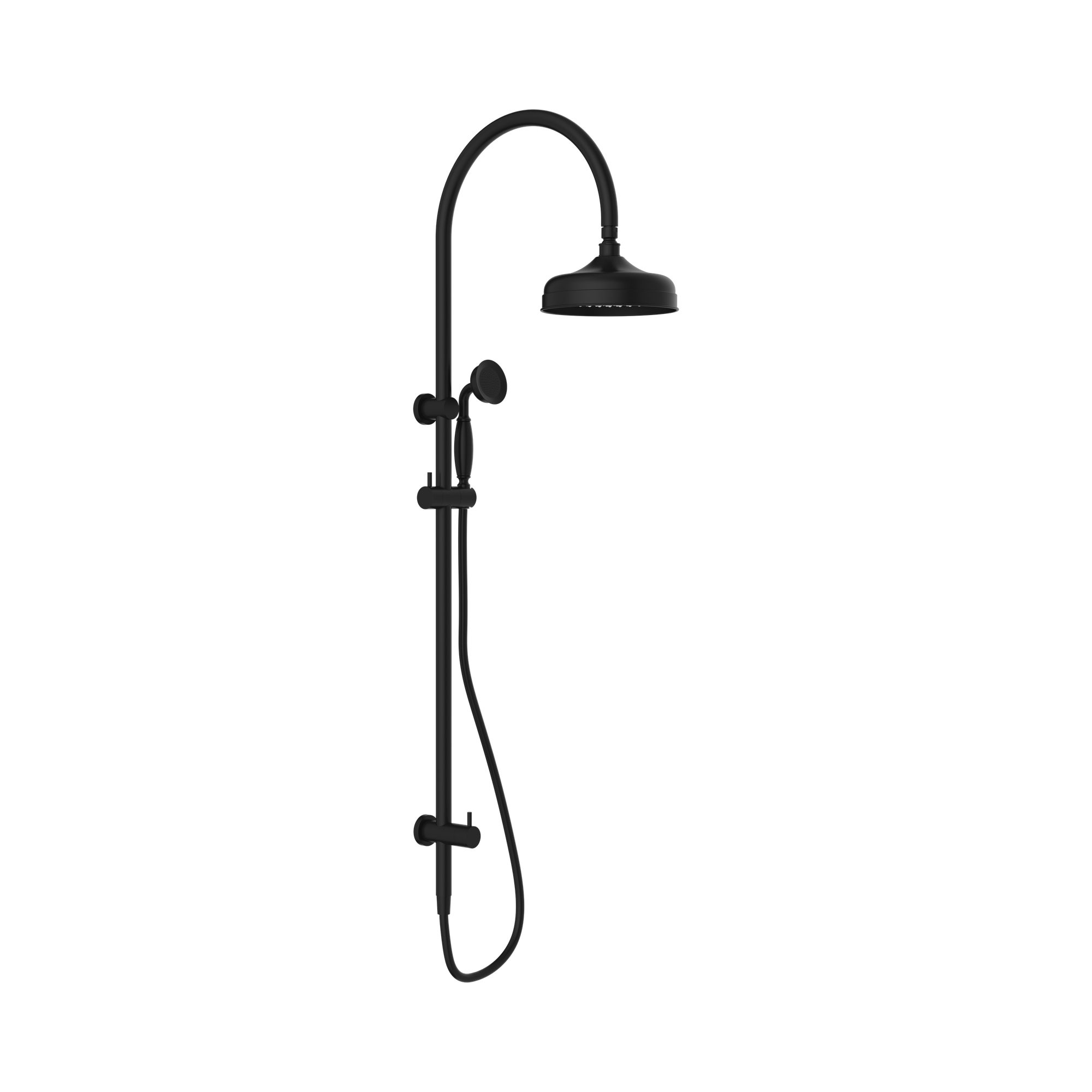 NR69210502 MB York Twin Shower With Metal Hand Shower Matte Black image 1