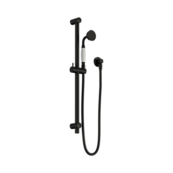 NR692105a01 MB York Shower Rail With White Porcelain Hand Shower Matte Black Thumb
