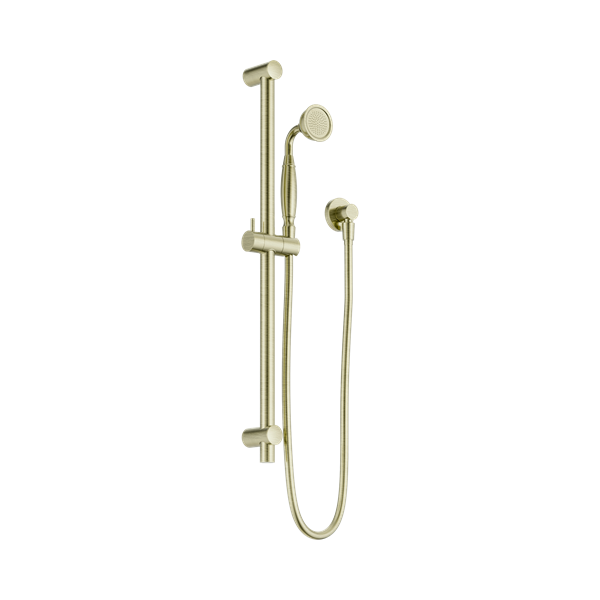 NR692105a02 AB York Shower Rail With Metal Hand Shower Aged Brass Thumb