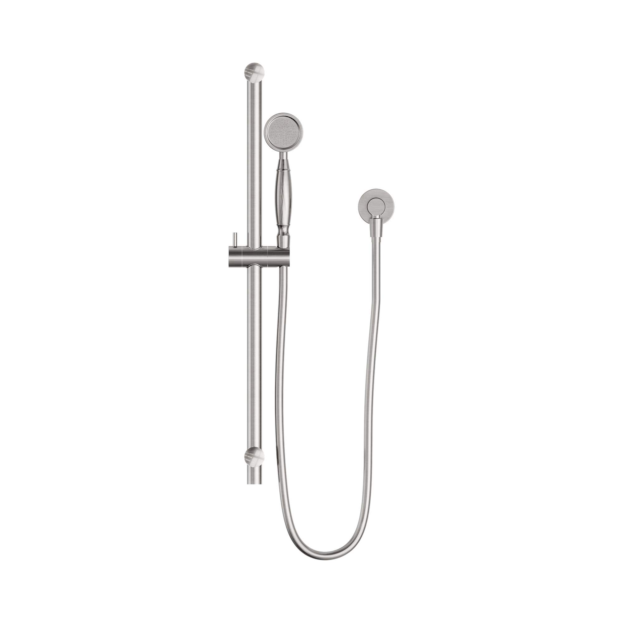 NR692105a02 BN York Shower Rail With Metal Hand Shower Brushed Nickel image 2