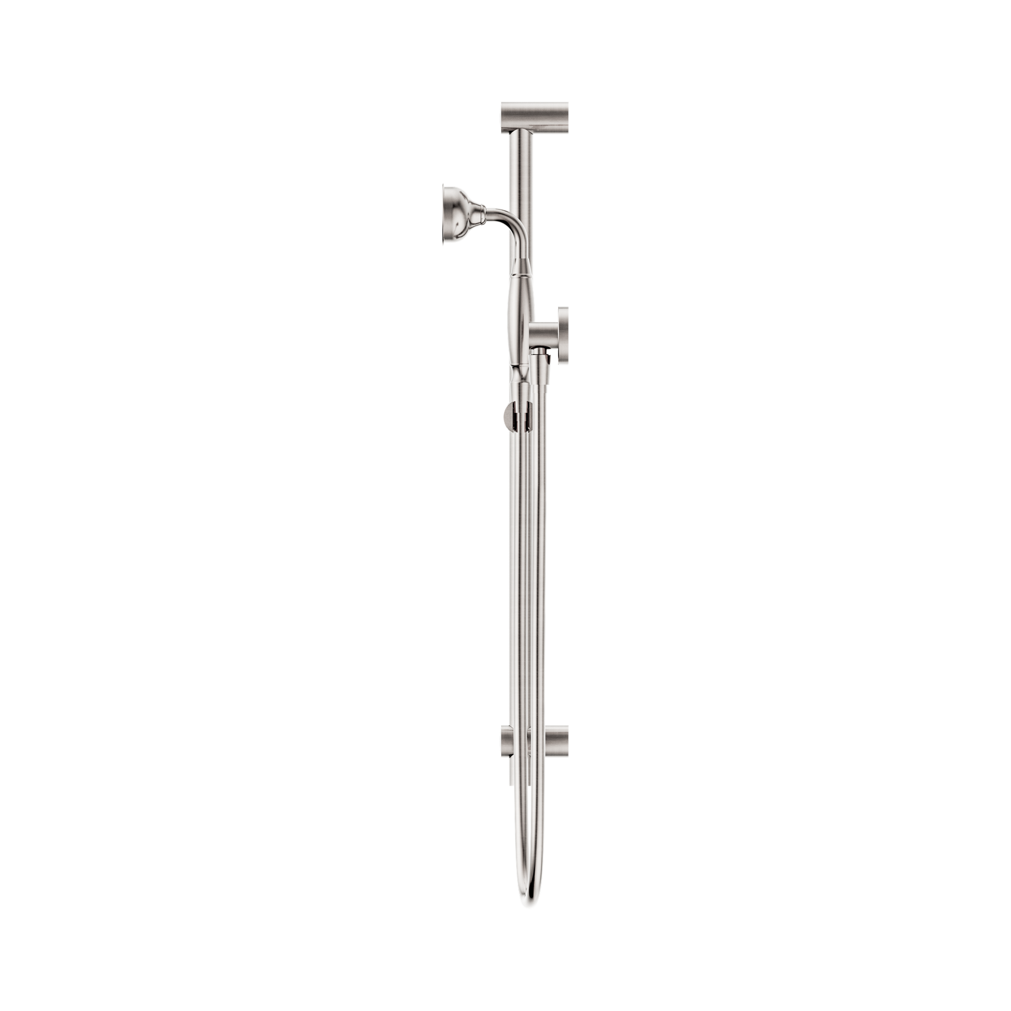 NR692105a02 BN York Shower Rail With Metal Hand Shower Brushed Nickel image 3