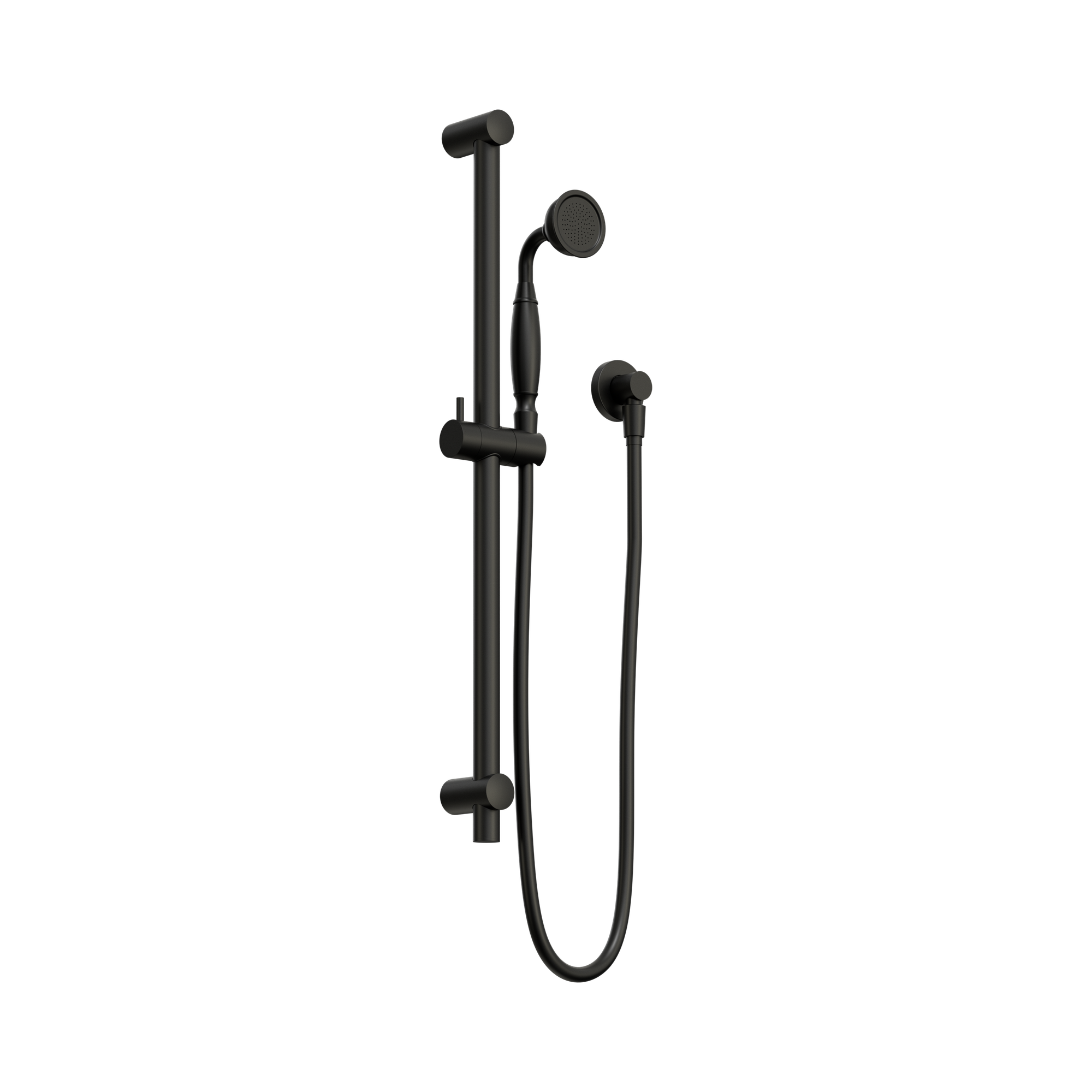 NR692105a02 MB York Shower Rail With Metal Hand Shower Matte Black image 1