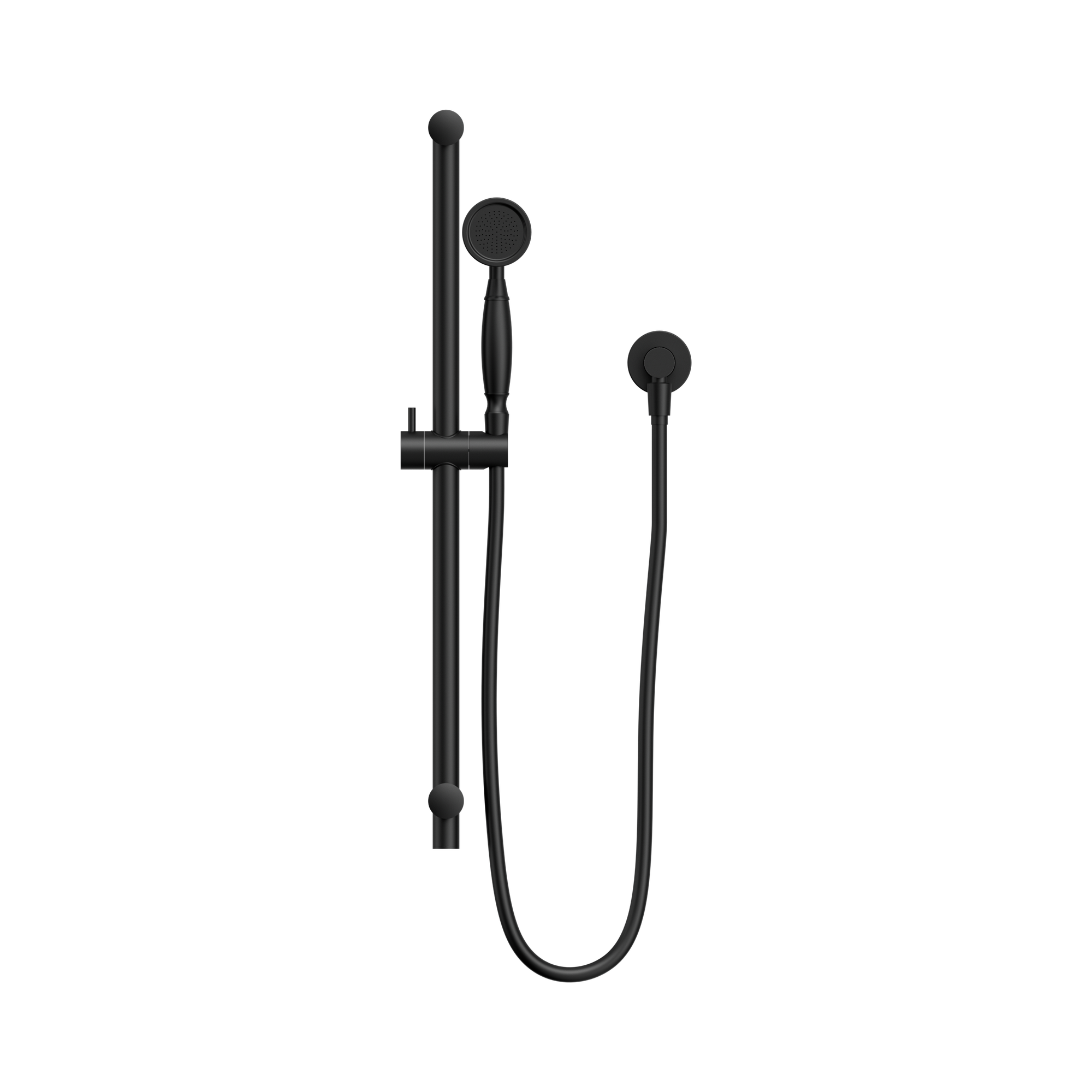 NR692105a02 MB York Shower Rail With Metal Hand Shower Matte Black image 2