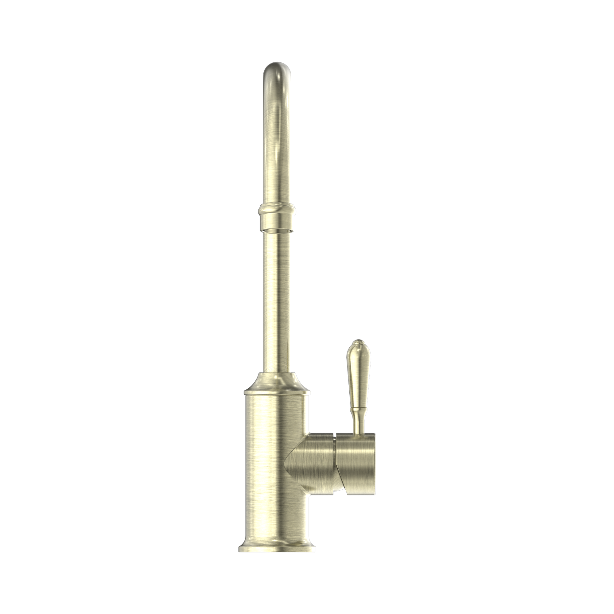 NR69210602 AB York Kitchen Mixer Gooseneck Spout With Metal Lever Aged Brass image 2
