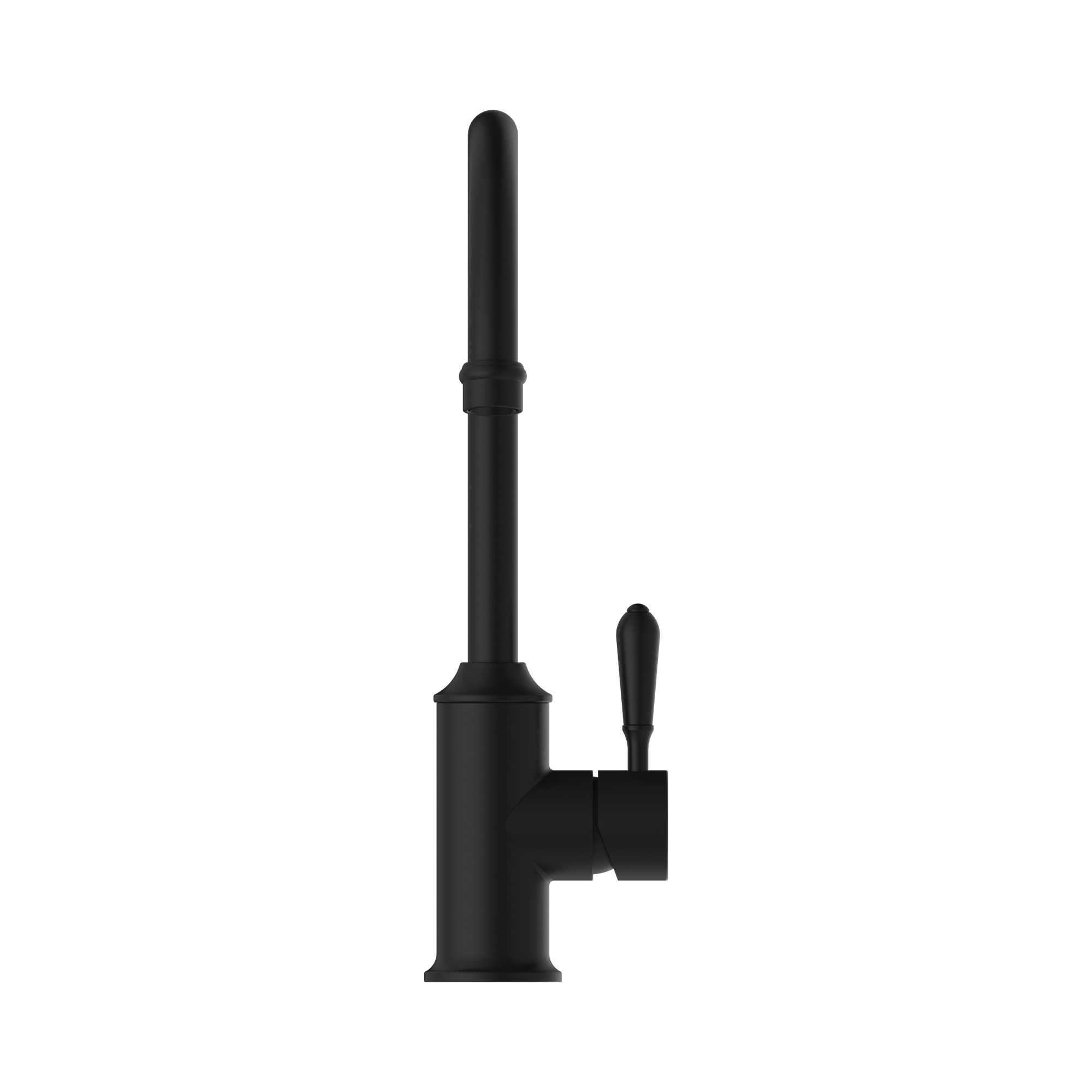 NR69210602 MB York Kitchen Mixer Gooseneck Spout With Metal Lever Matte Black image 2