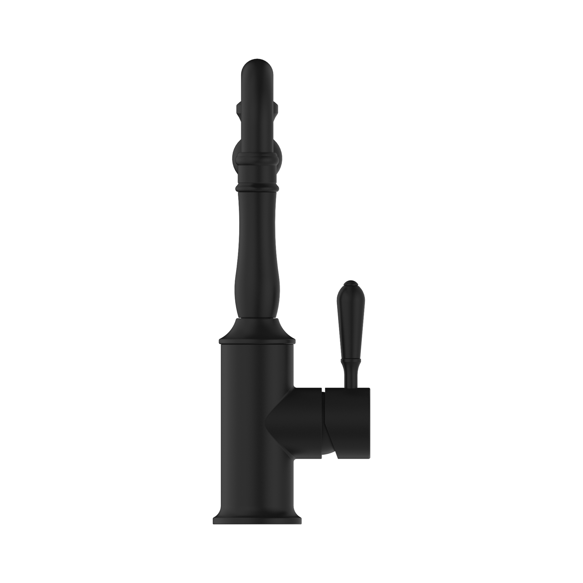 NR69210702 MB York Kitchen Mixer Hook Spout With Metal Lever Matte Black image 2