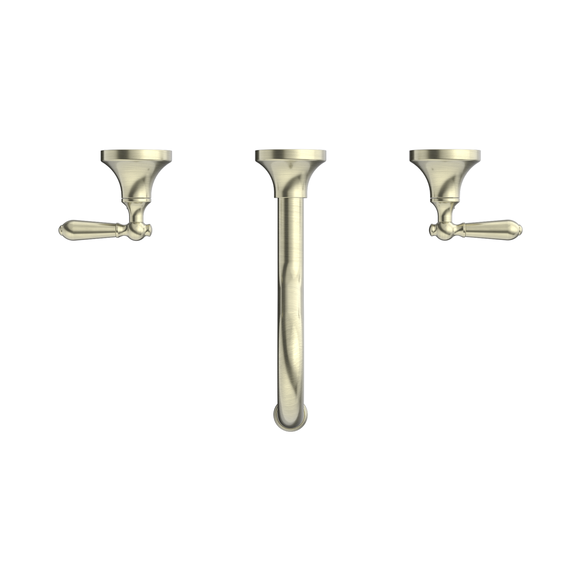 NR692107a02 AB York Wall Basin Set With Metal Lever Aged Brass image 2