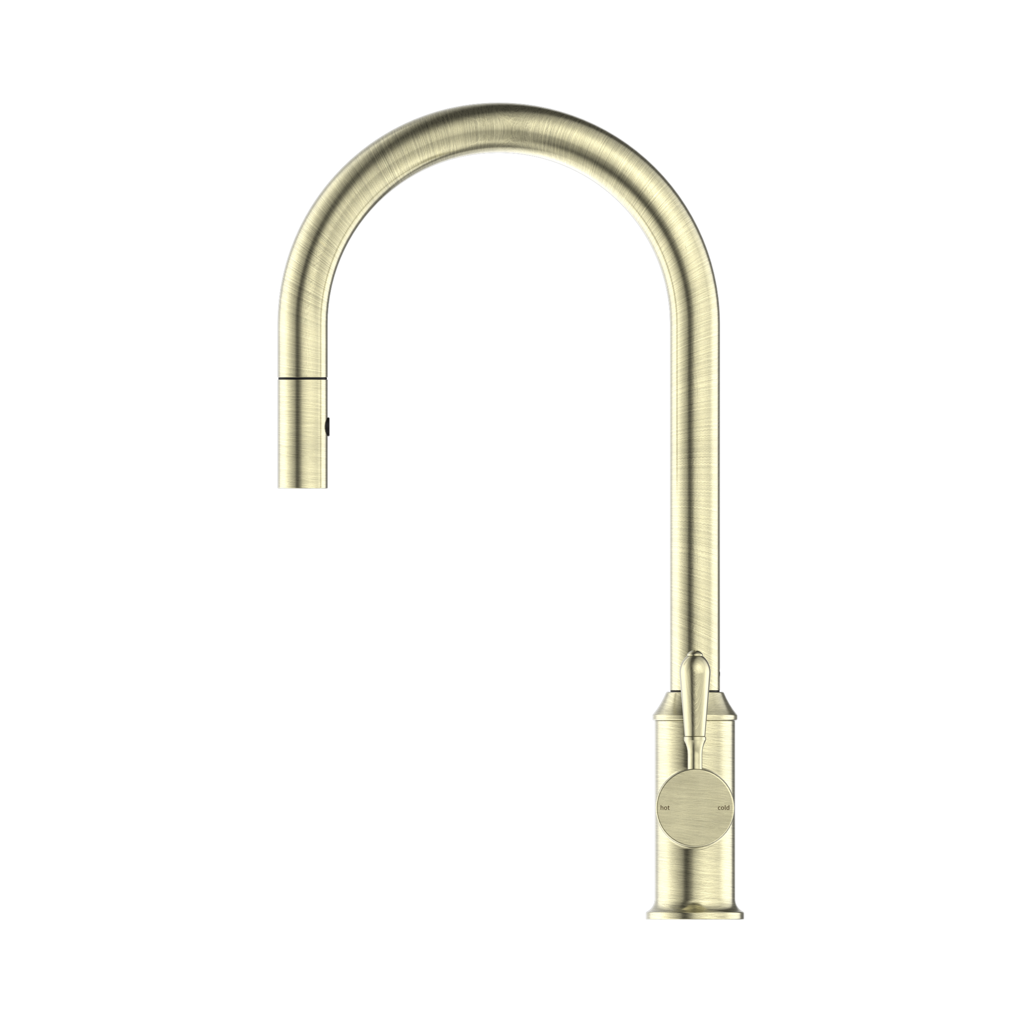 NR69210802 AB York Pull Out Sink Mixer With Vegie Spray Function With Metal Lever Aged Brass image 3