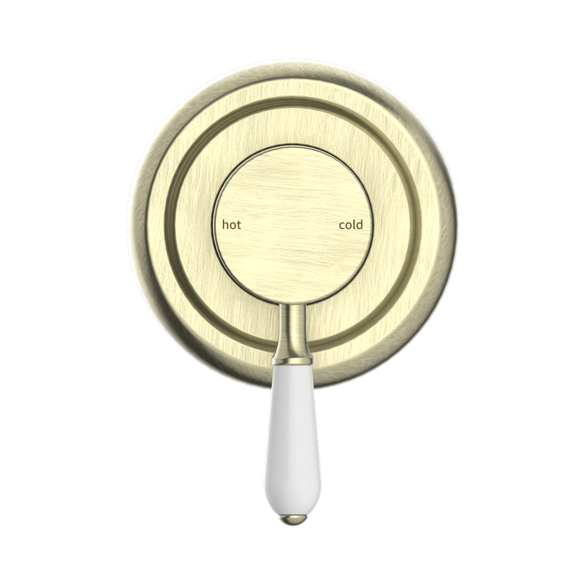 NR69210901 AB York Shower Mixer With White Porcelain Lever Aged Brass image 2